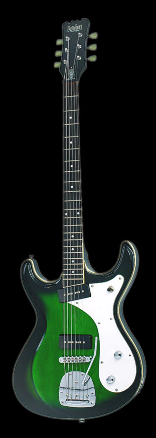 Eastwood Sidejack Baritone Deluxe - Greenburst - Image 2