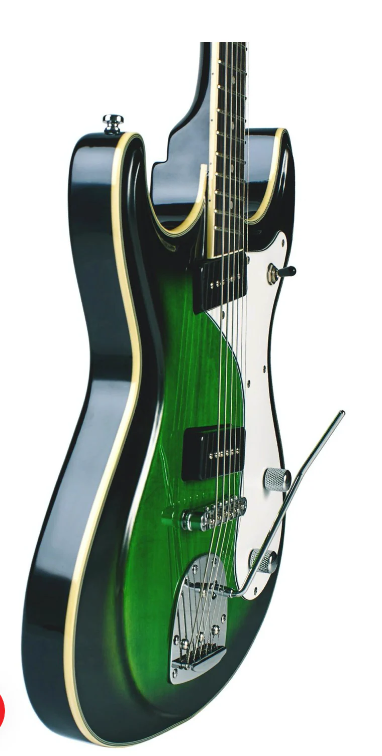 Eastwood Sidejack Baritone Deluxe - Greenburst - Image 4