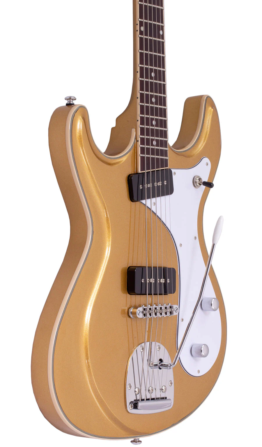 Eastwood Sidejack Baritone Deluxe - Metallic Gold - Image 3