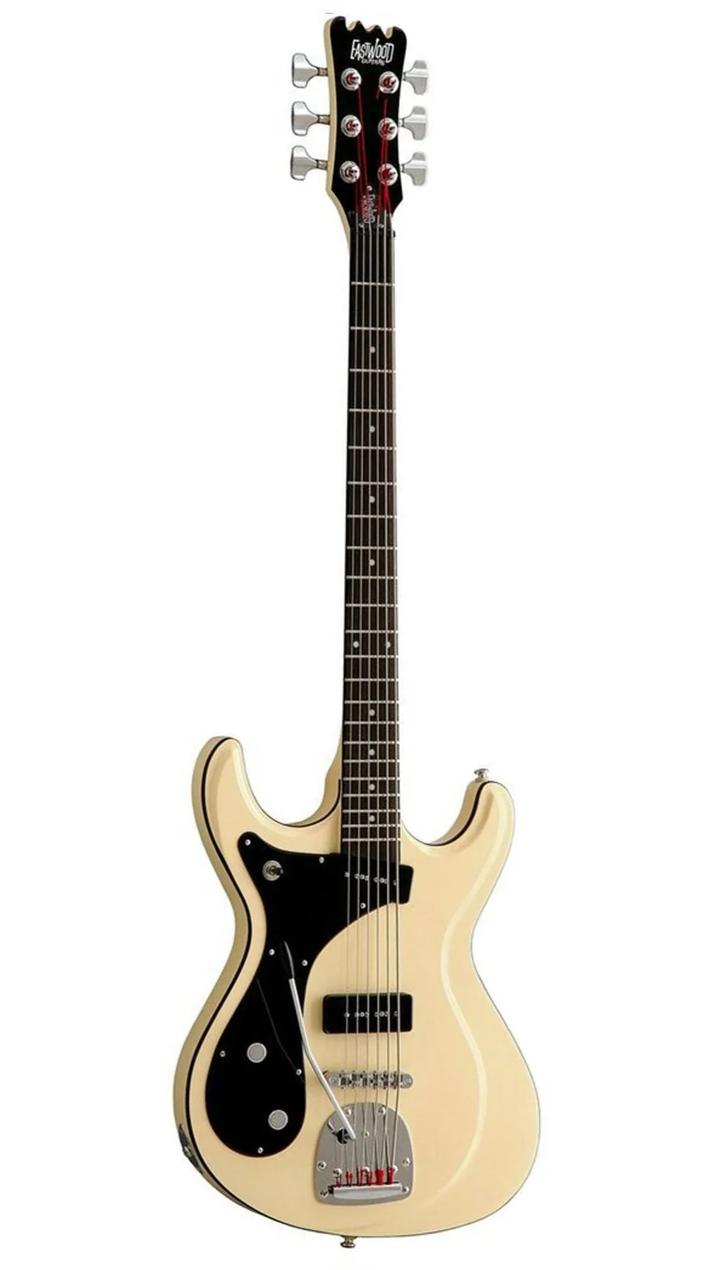 Eastwood Sidejack Bass VI - Vintage Cream Left Handed - Image 2