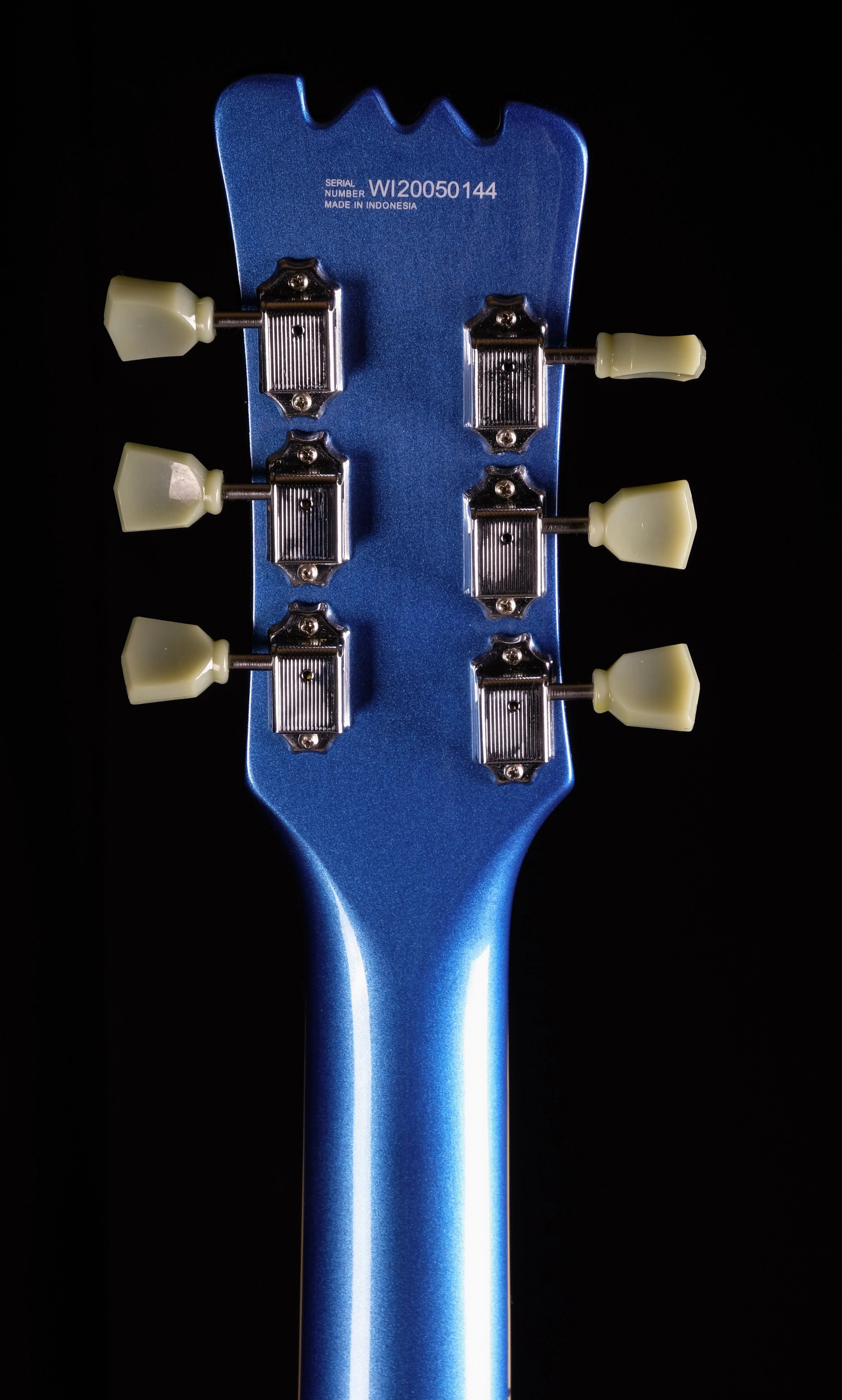 Eastwood Sidejack Deluxe Baritone - Dark Metallic Blue - Image 7