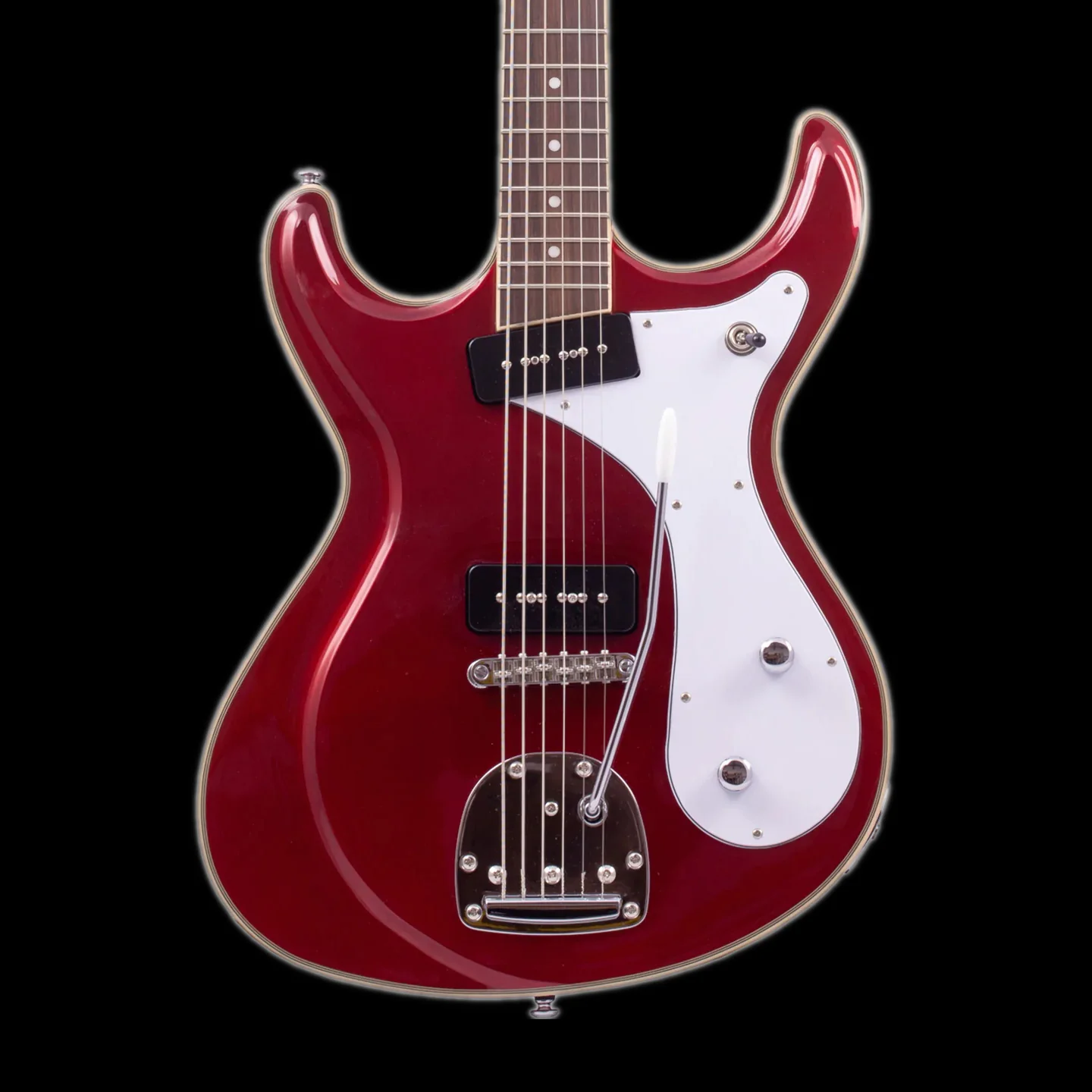 Eastwood Sidejack Deluxe Baritone Electric Guitar - Red