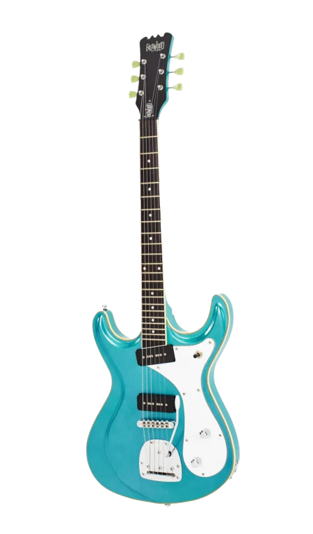 Eastwood Sidejack Deluxe Baritone - Metallic Blue - Image 3