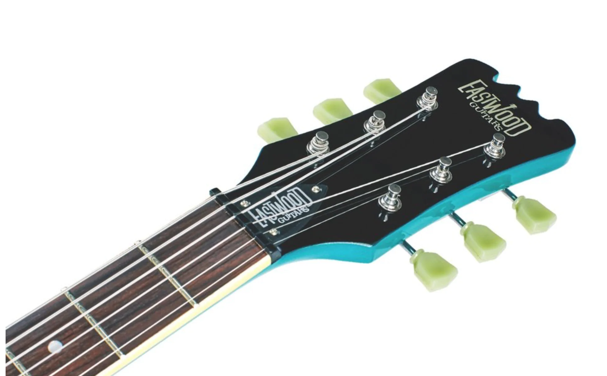 Eastwood Sidejack Deluxe Baritone - Metallic Blue - Image 5
