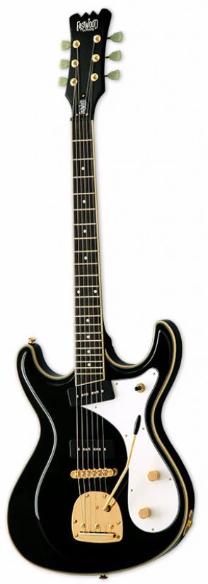 Eastwood Sidejack Deluxe Electric Guitar With Tremolo - Black - Image 2