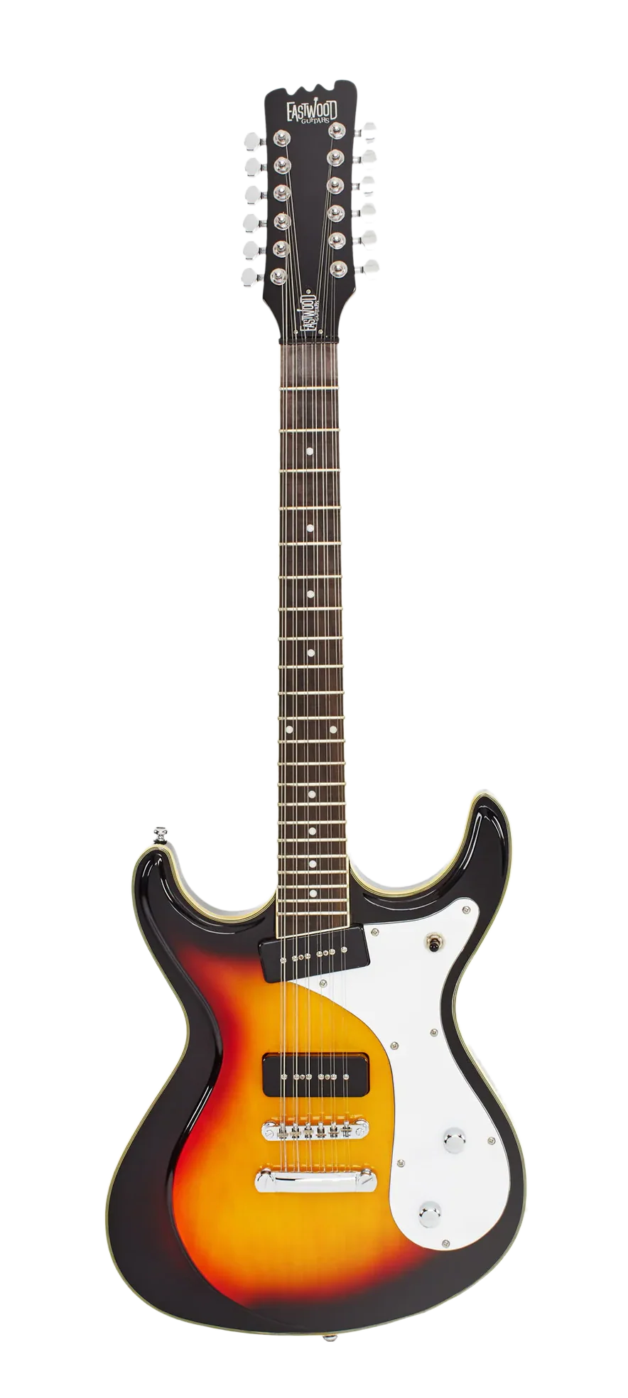 Eastwood Sidejack Standard 12 String Sunburst with Chrome Hardware - Image 2