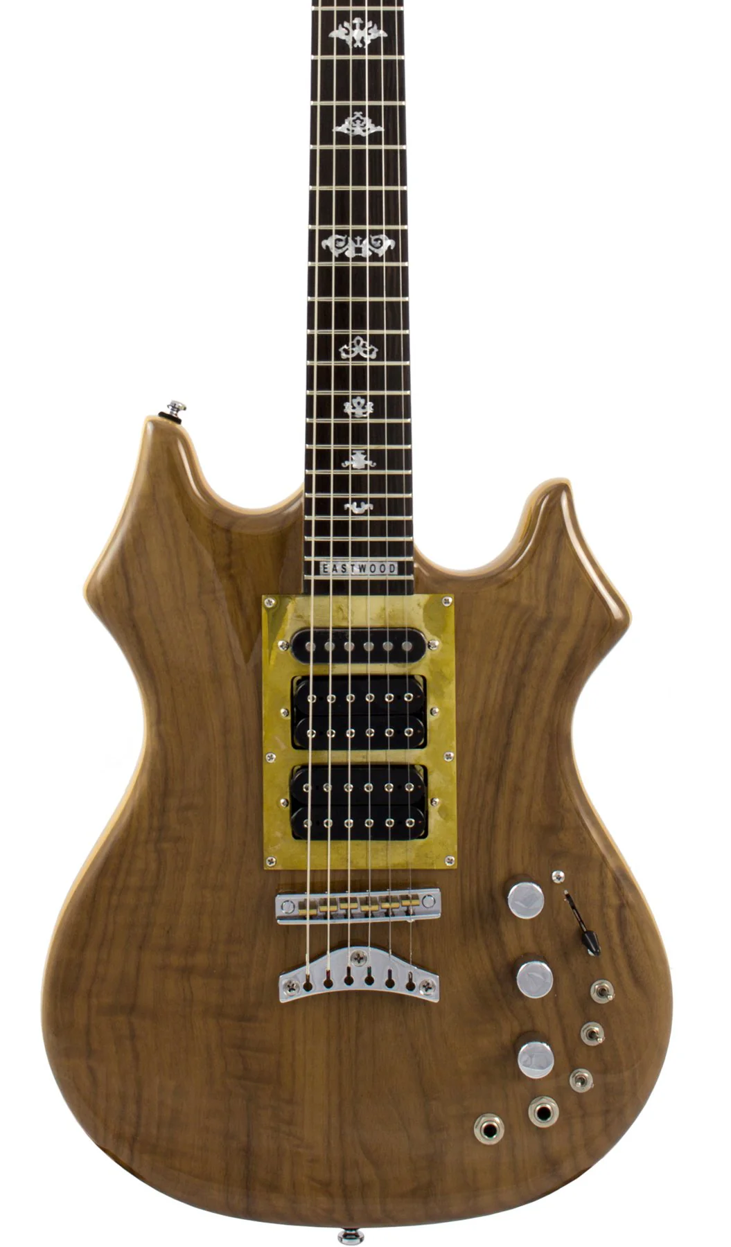 Eastwood Tiger Maple Walnut Top & Back Body Set Neck C Shape 6-String Electric Guitar - Image 5