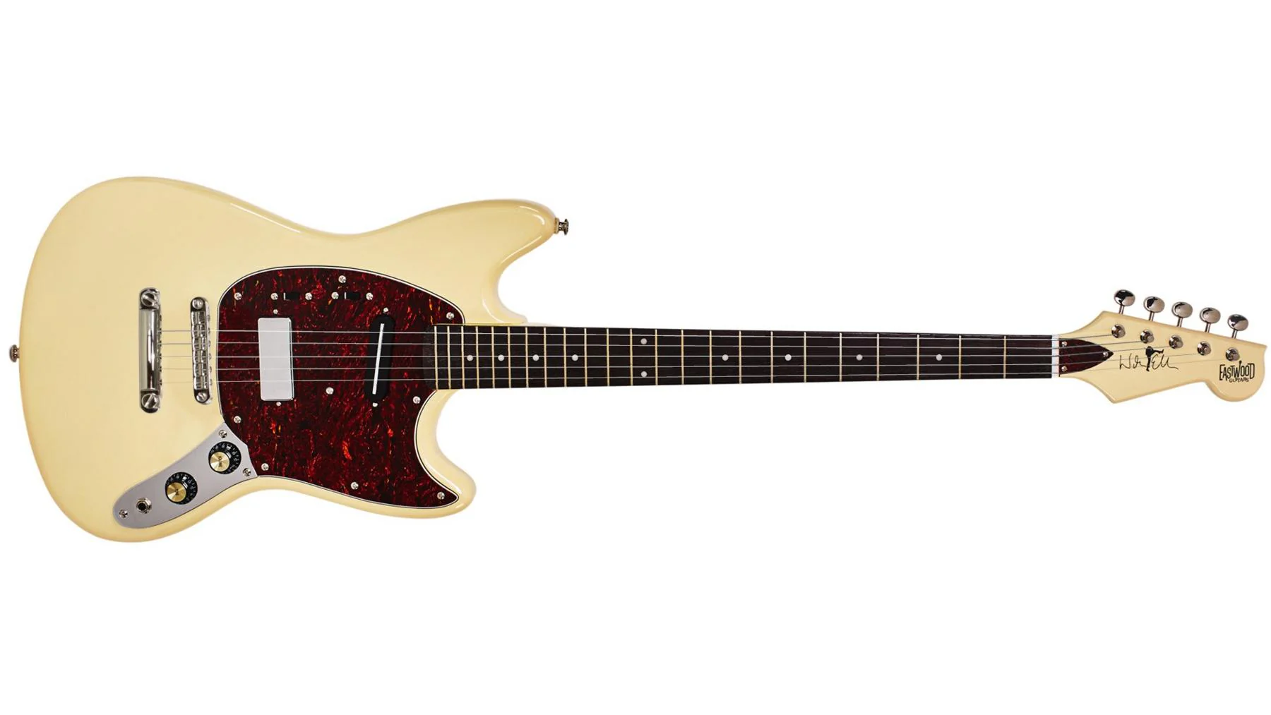 Eastwood Warren Ellis 5 5-string Baritone Tenor Vintage Cream Electric Guitar - Image 3