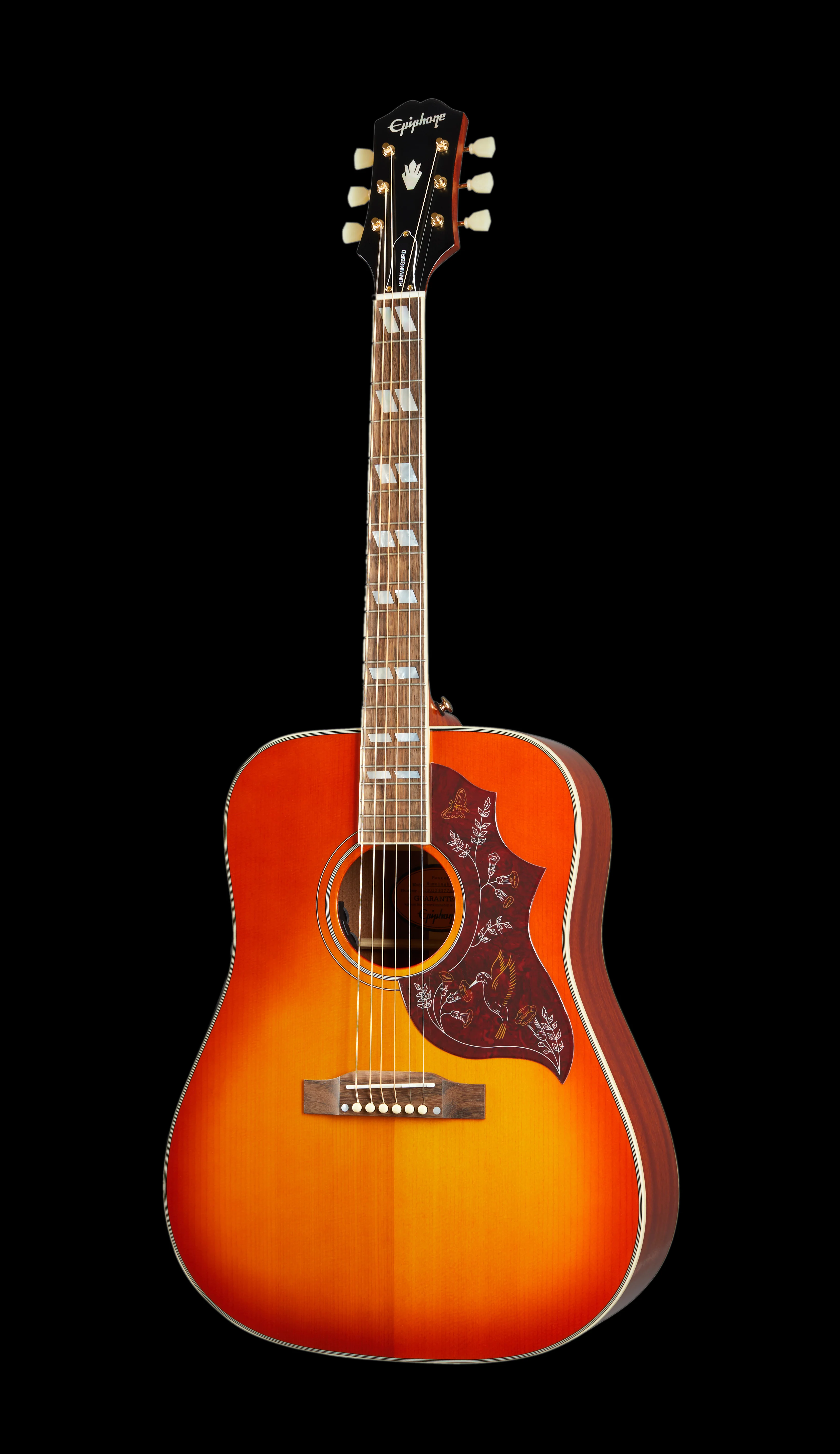 Epiphone Hummingbird Aged Cherry Sunburst Gloss Acoustic Guitar - Image 3