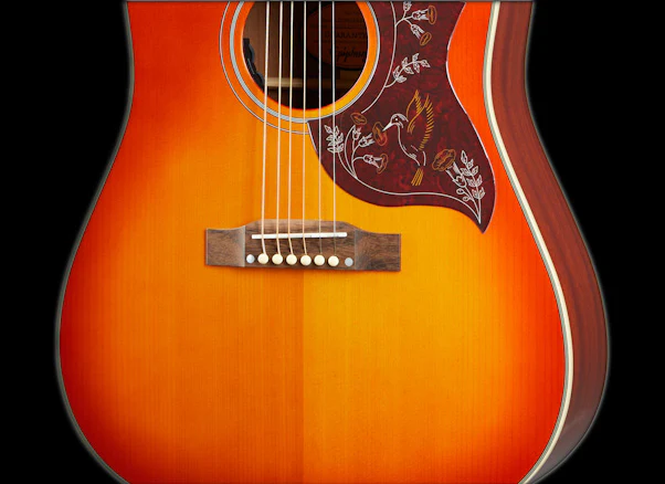 Epiphone Hummingbird Aged Cherry Sunburst Gloss Acoustic Guitar - Image 4