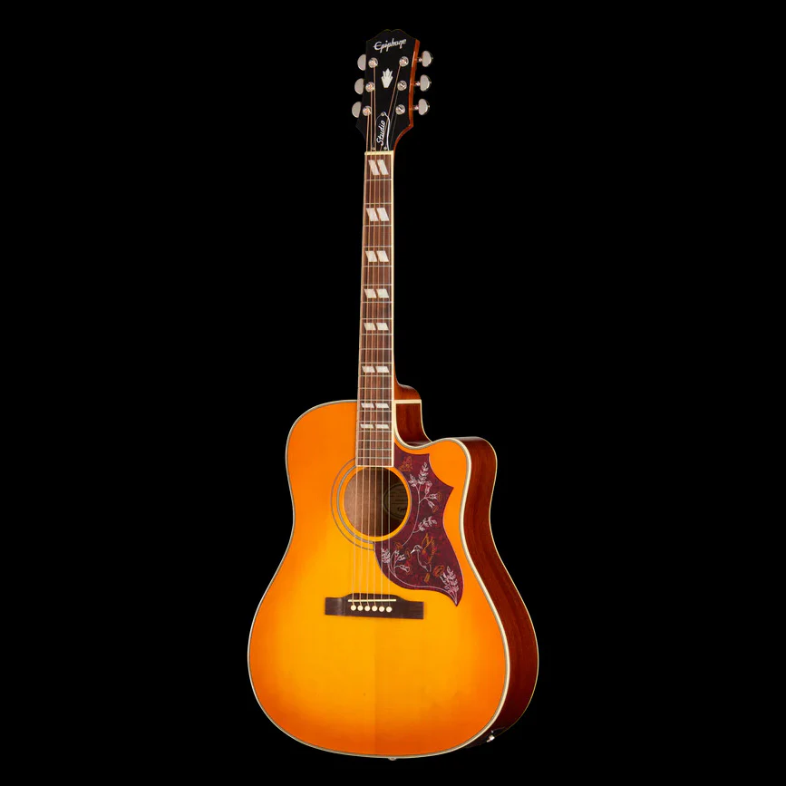 Epiphone Hummingbird Studio EC Heritage Cherry Sunburst With Gig Bag - Image 3