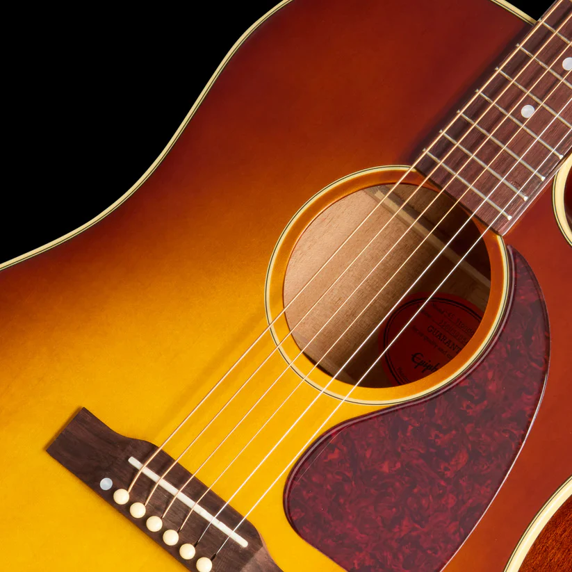 Epiphone J-45 Standard EC Honey Burst Acoustic Electric with Gig Bag - Image 5