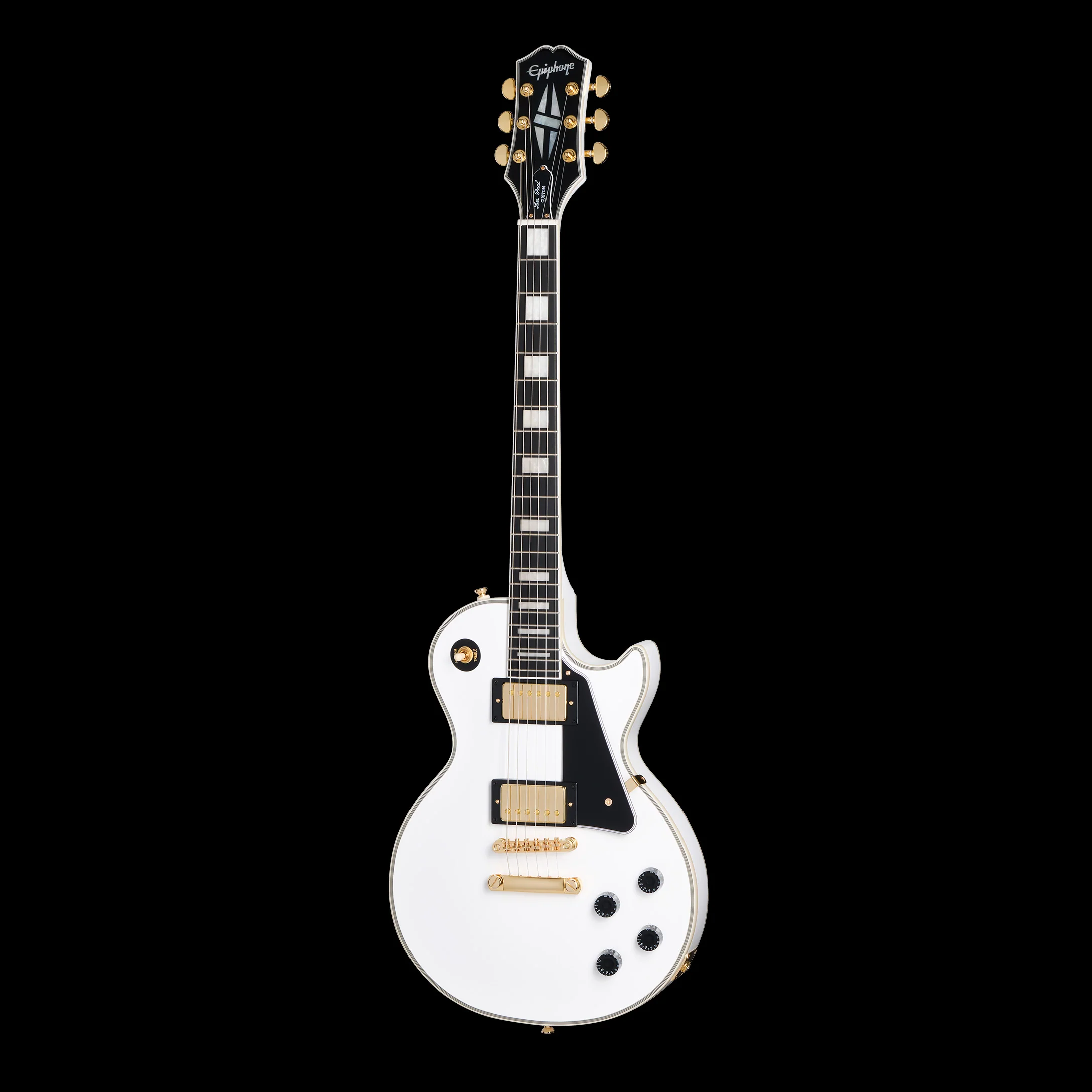 Epiphone Les Paul Custom Alpine White with Gig Bag - Image 2
