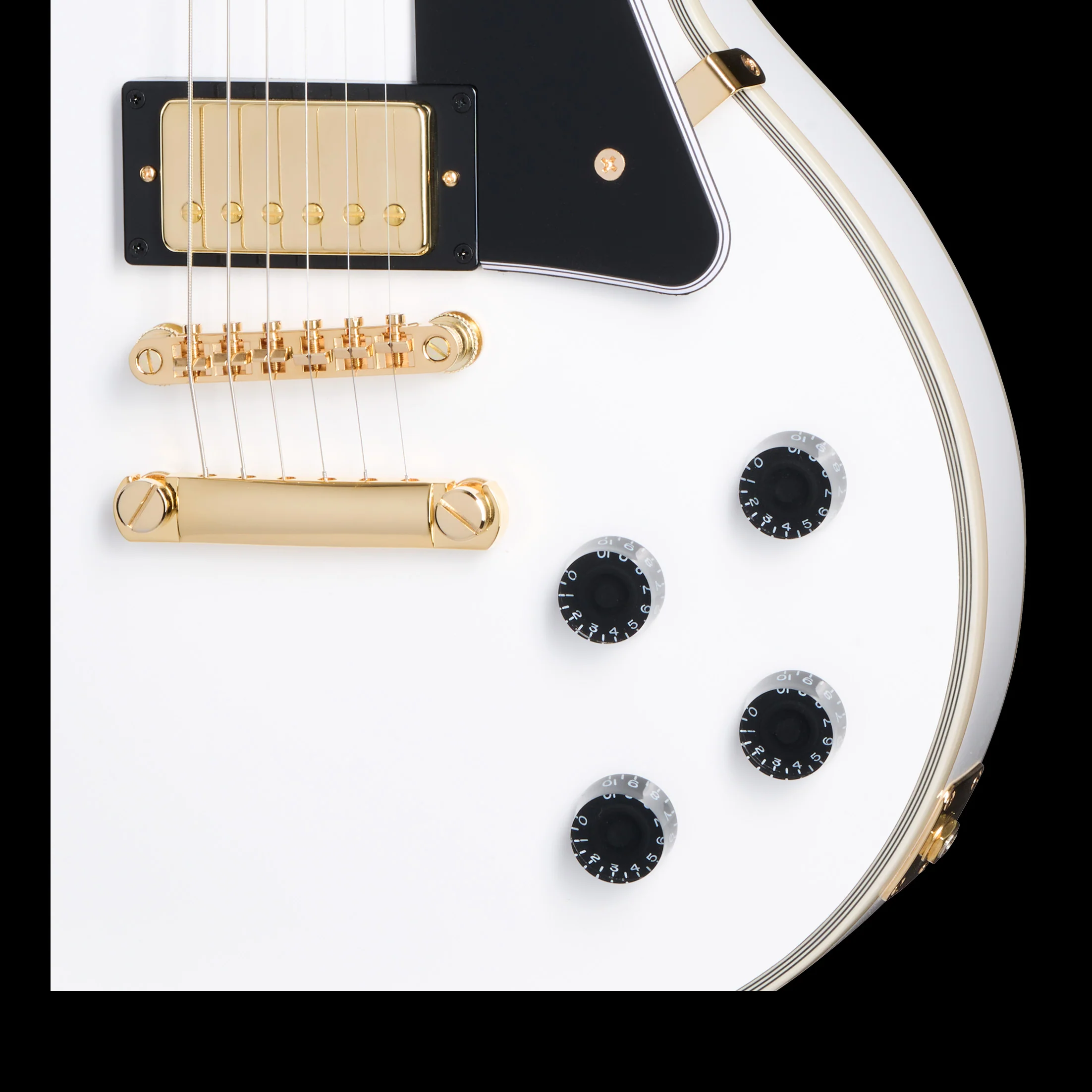 Epiphone Les Paul Custom Alpine White with Gig Bag - Image 3