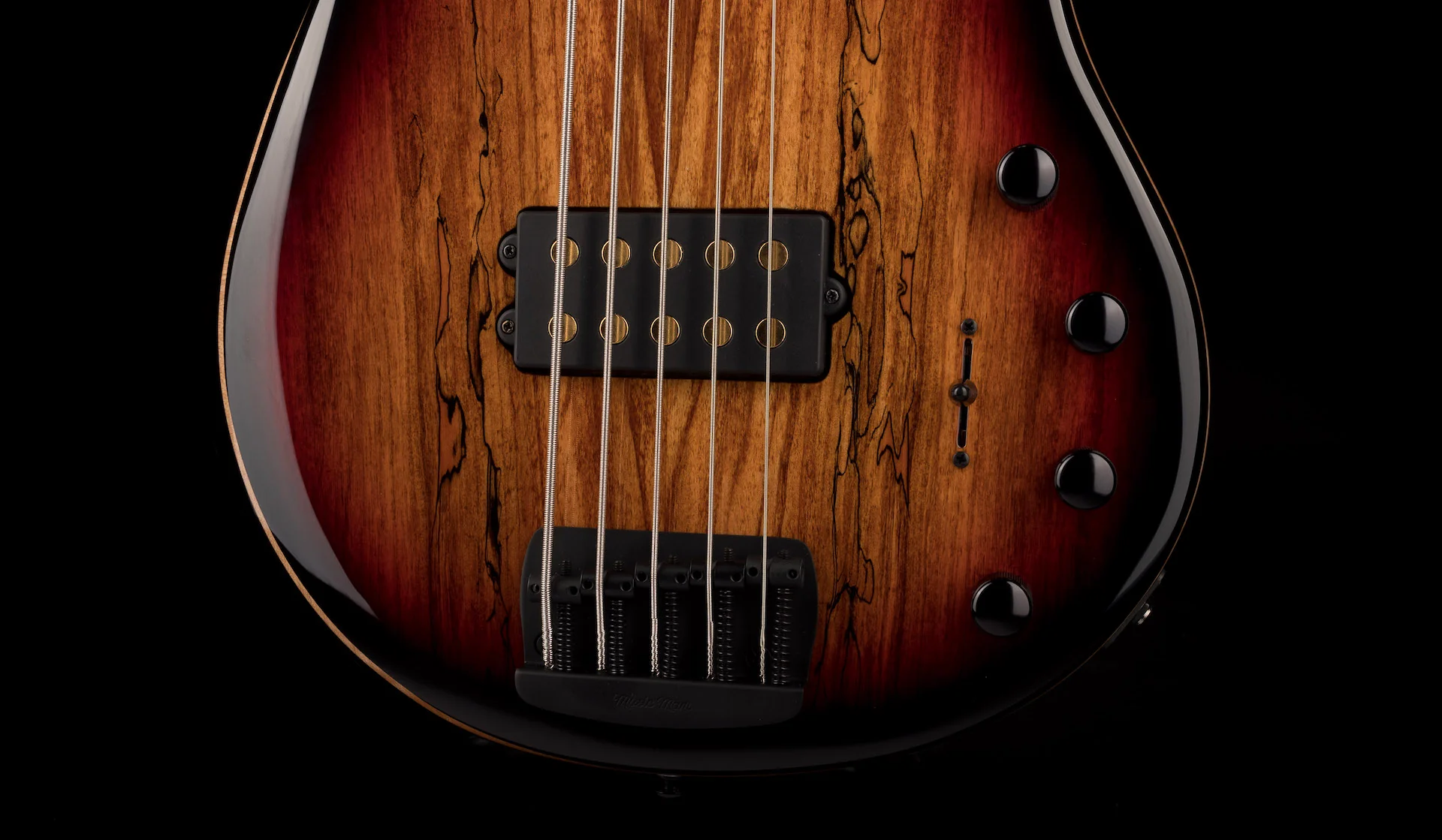 Ernie Ball Music Man 35th Anniversary StingRay 5 Spalted Sunburst - Image 5