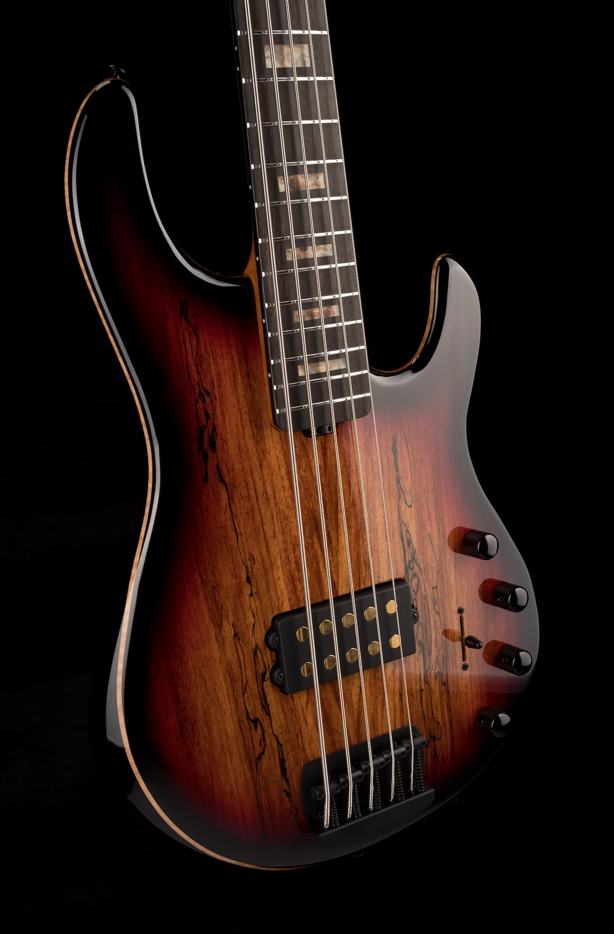 Ernie Ball Music Man 35th Anniversary StingRay 5 Spalted Sunburst - Image 9