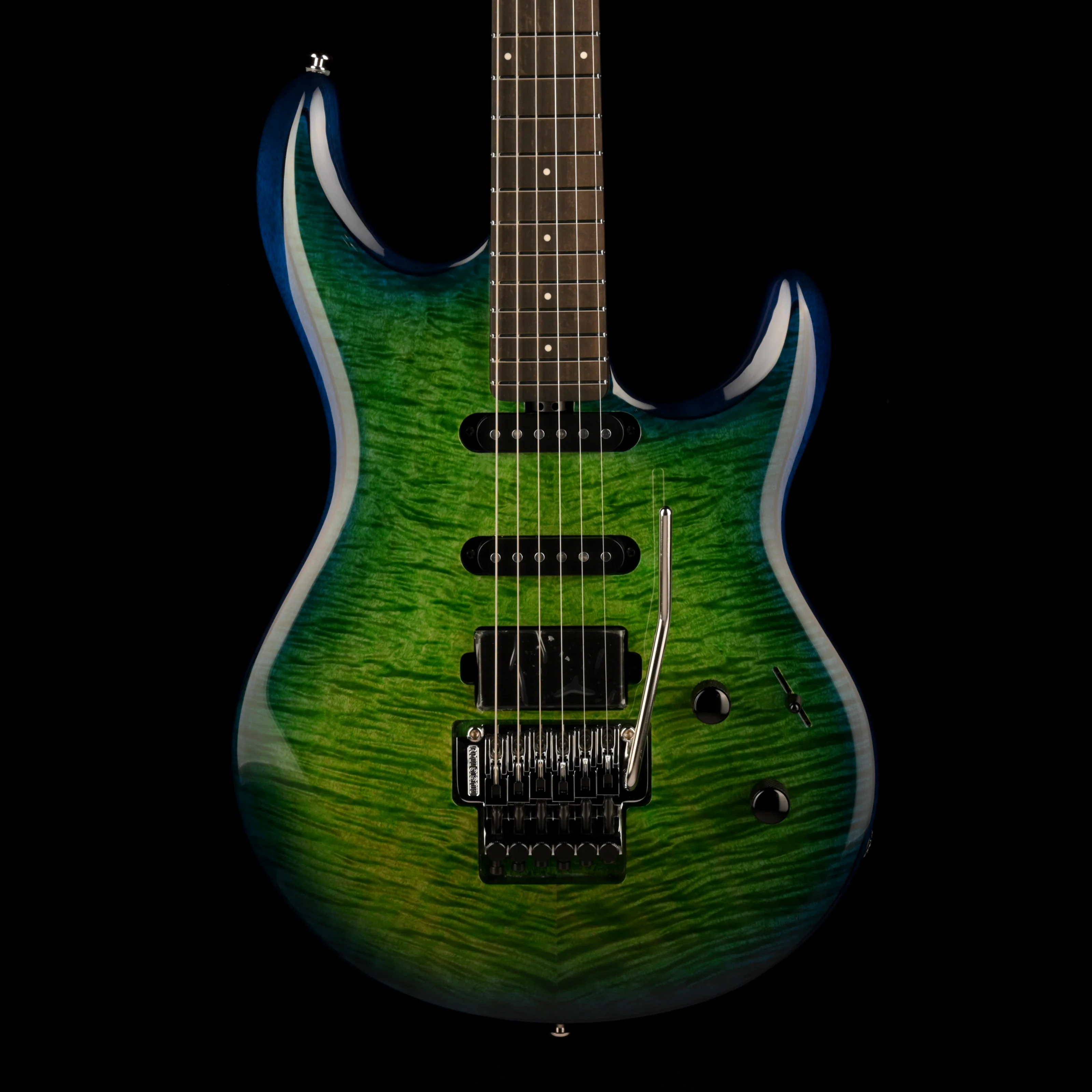 Ernie Ball Music Man Ball Family Reserve BFR Luke 4 HSS Floyd Rose Green Tide With Case