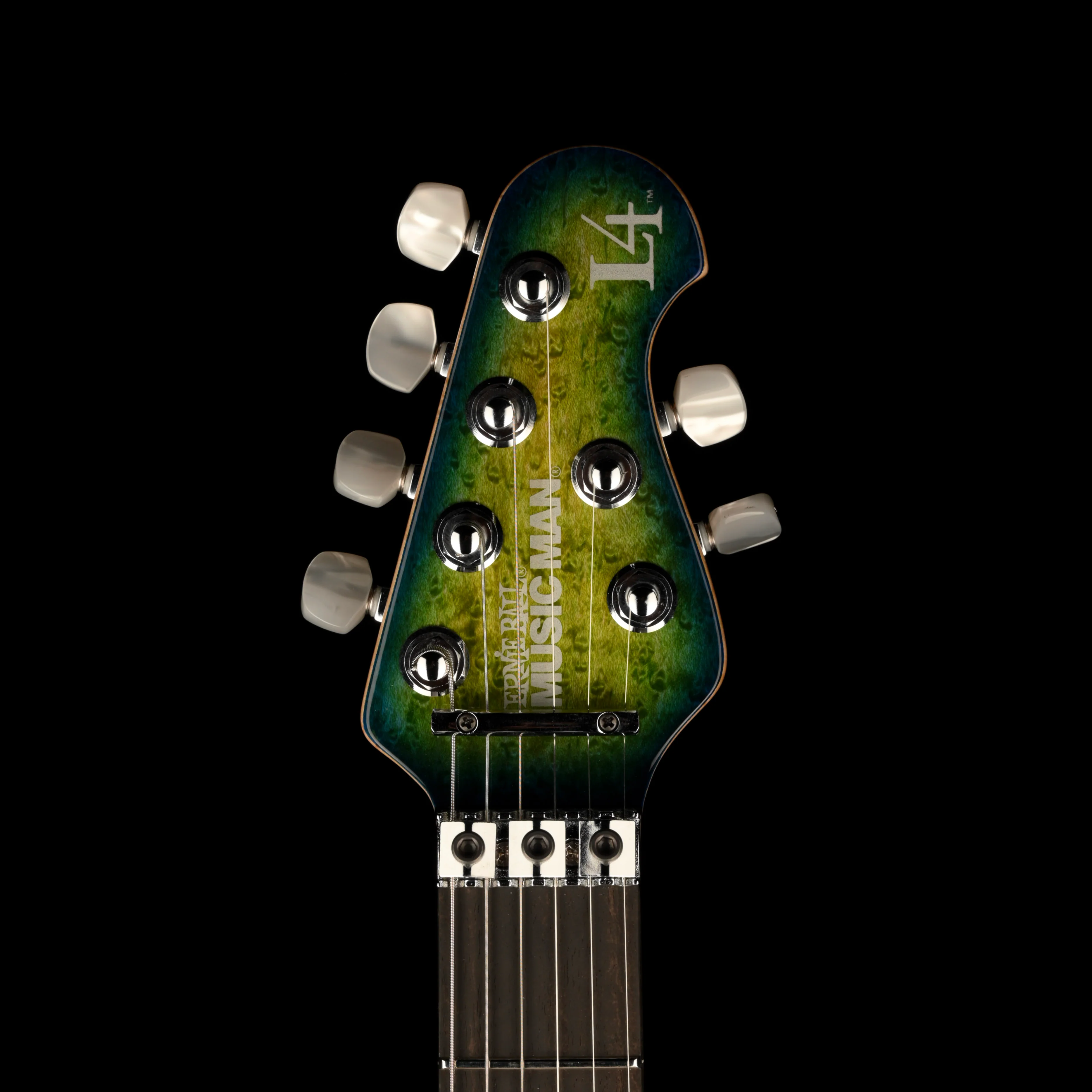 Ernie Ball Music Man Ball Family Reserve BFR Luke 4 HSS Floyd Rose Green Tide With Case - Image 12