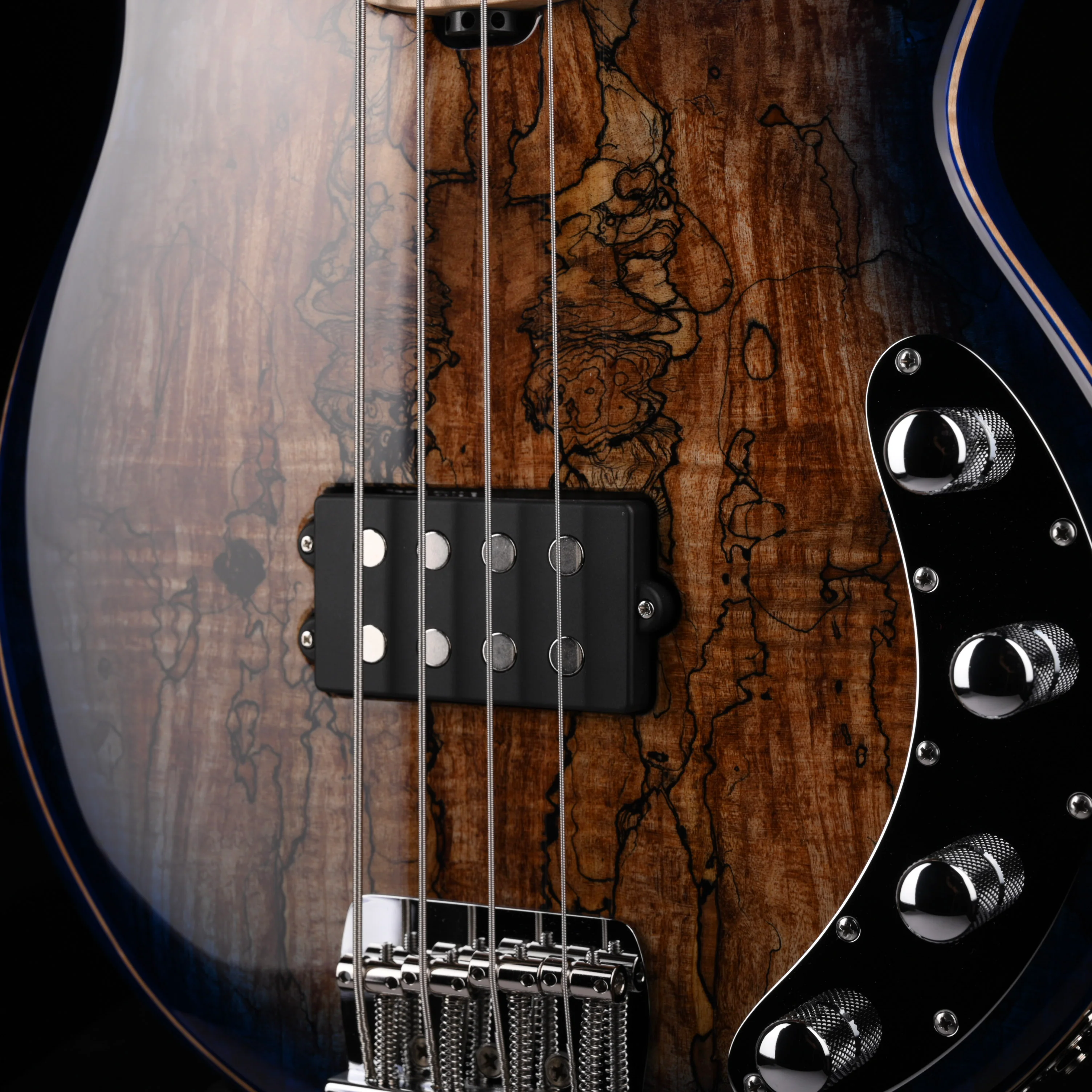 Ernie Ball Music Man Ball Family Reserve BFR StingRay Special 4 H Bass Paua Blue Burst With Case - Image 4