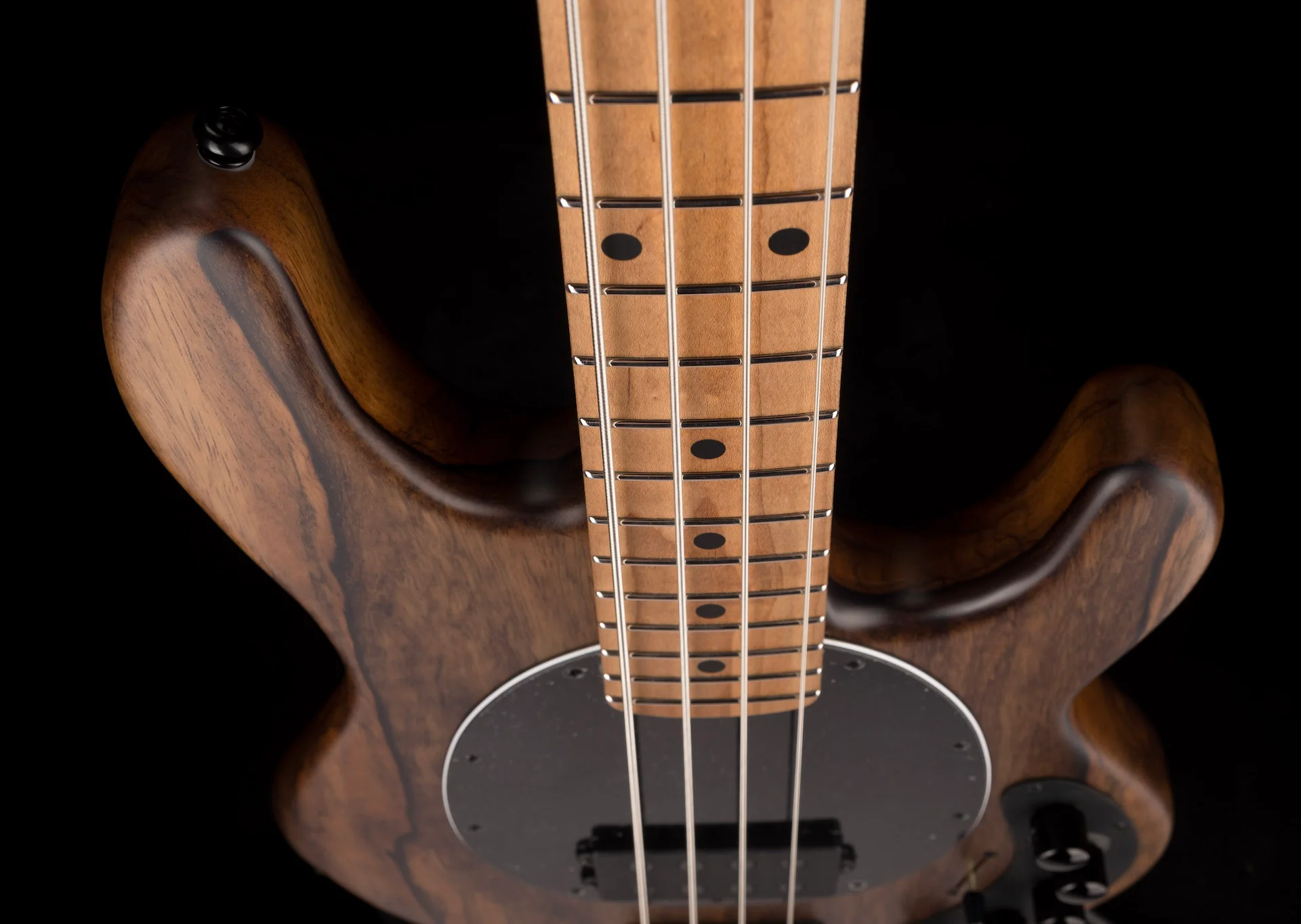 Ernie Ball Music Man Ball Family Reserve DarkRay Shadow Korina Bass With Mono Case - Image 10