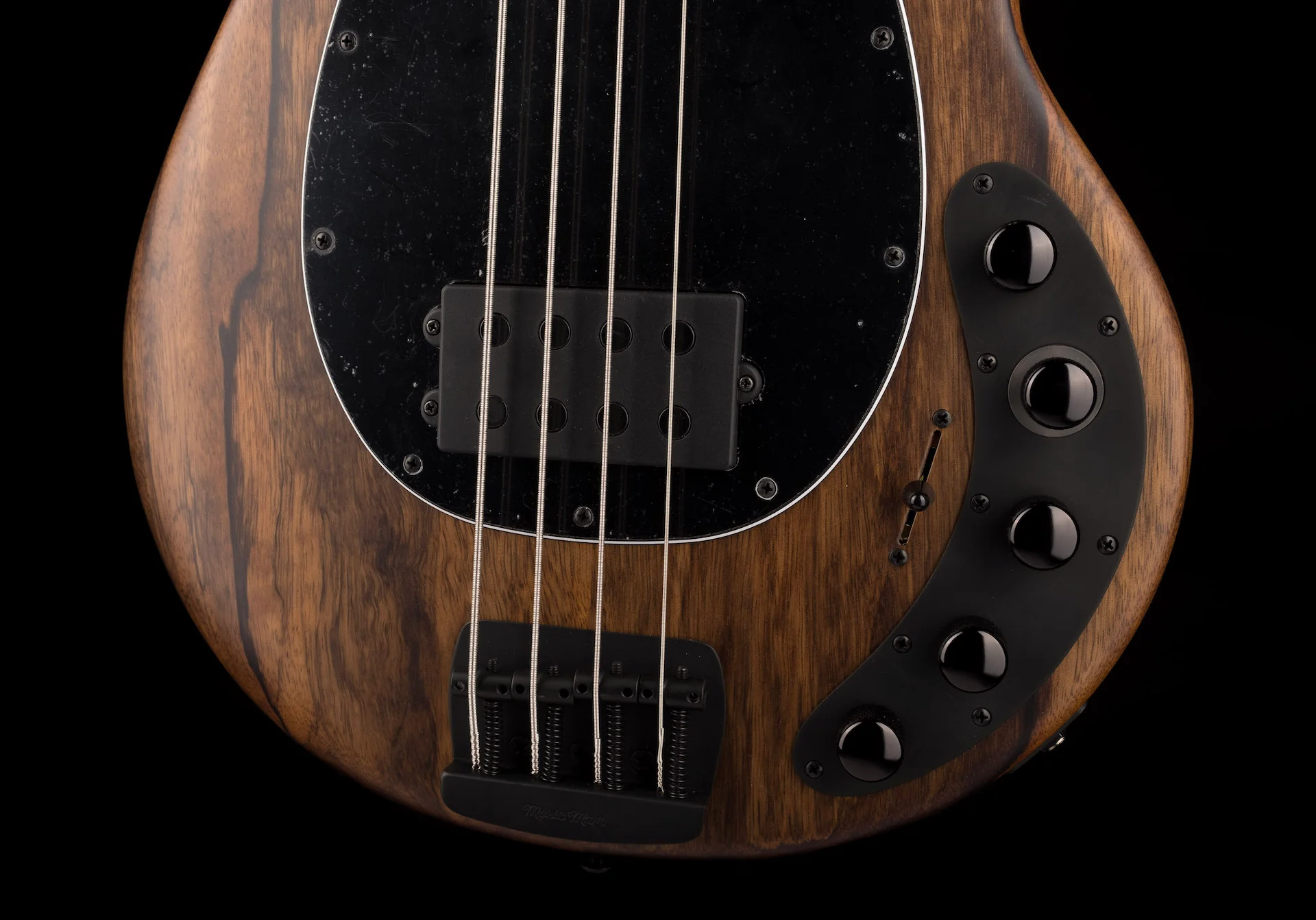 Ernie Ball Music Man Ball Family Reserve DarkRay Shadow Korina Bass With Mono Case - Image 5