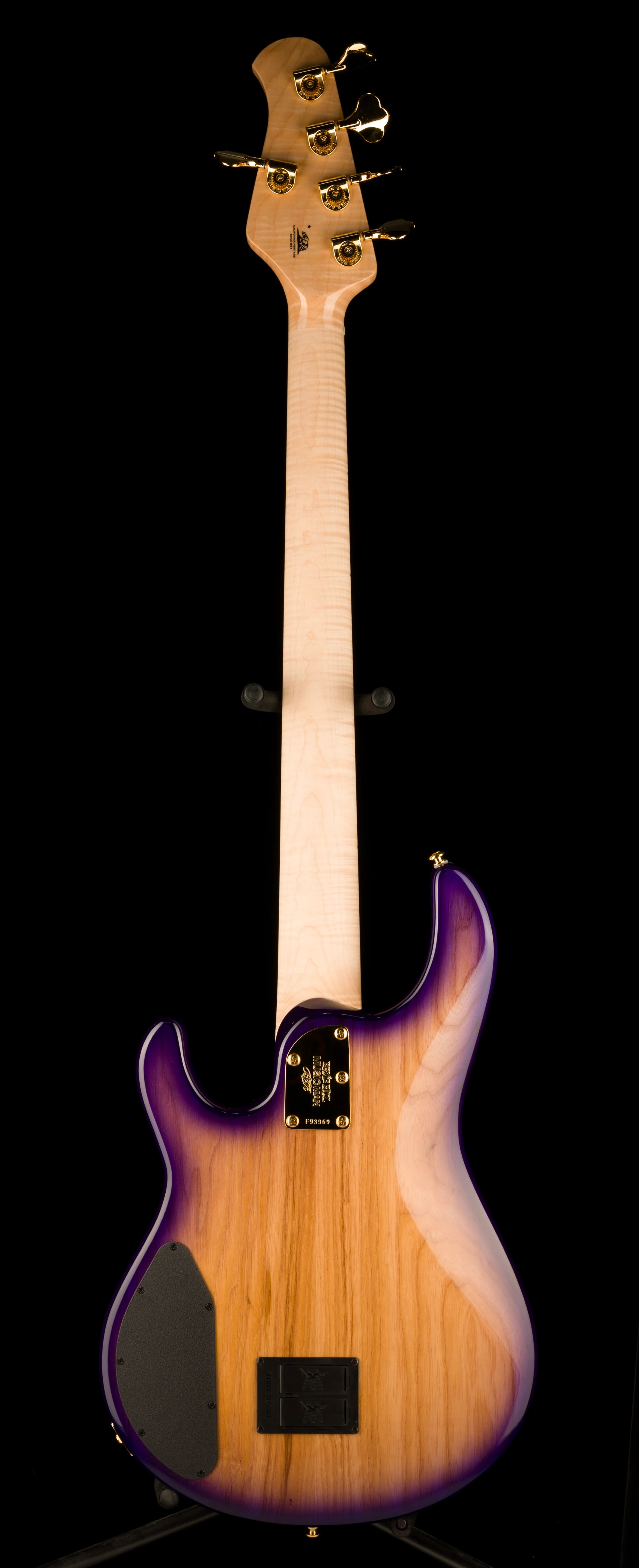 Ernie Ball Music Man BFR StingRay 5HH Bass Moonbeam Trans Purple Burst With Case - Image 14