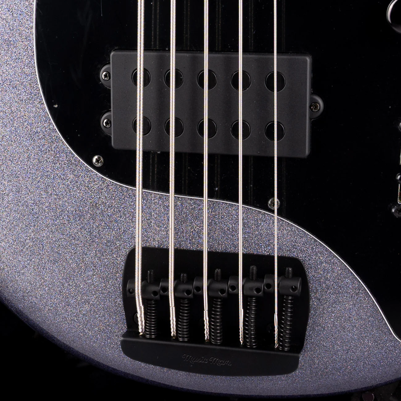 Ernie Ball Music Man DarkRay 5 Starry Night Bass With Case - Image 4