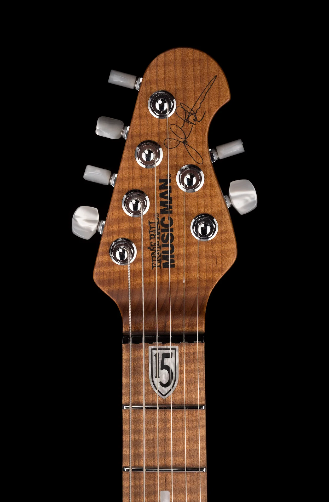 Ernie Ball Music Man JP15 Cerulean Paradise Quilt Figured Roasted Maple With Case - Image 12
