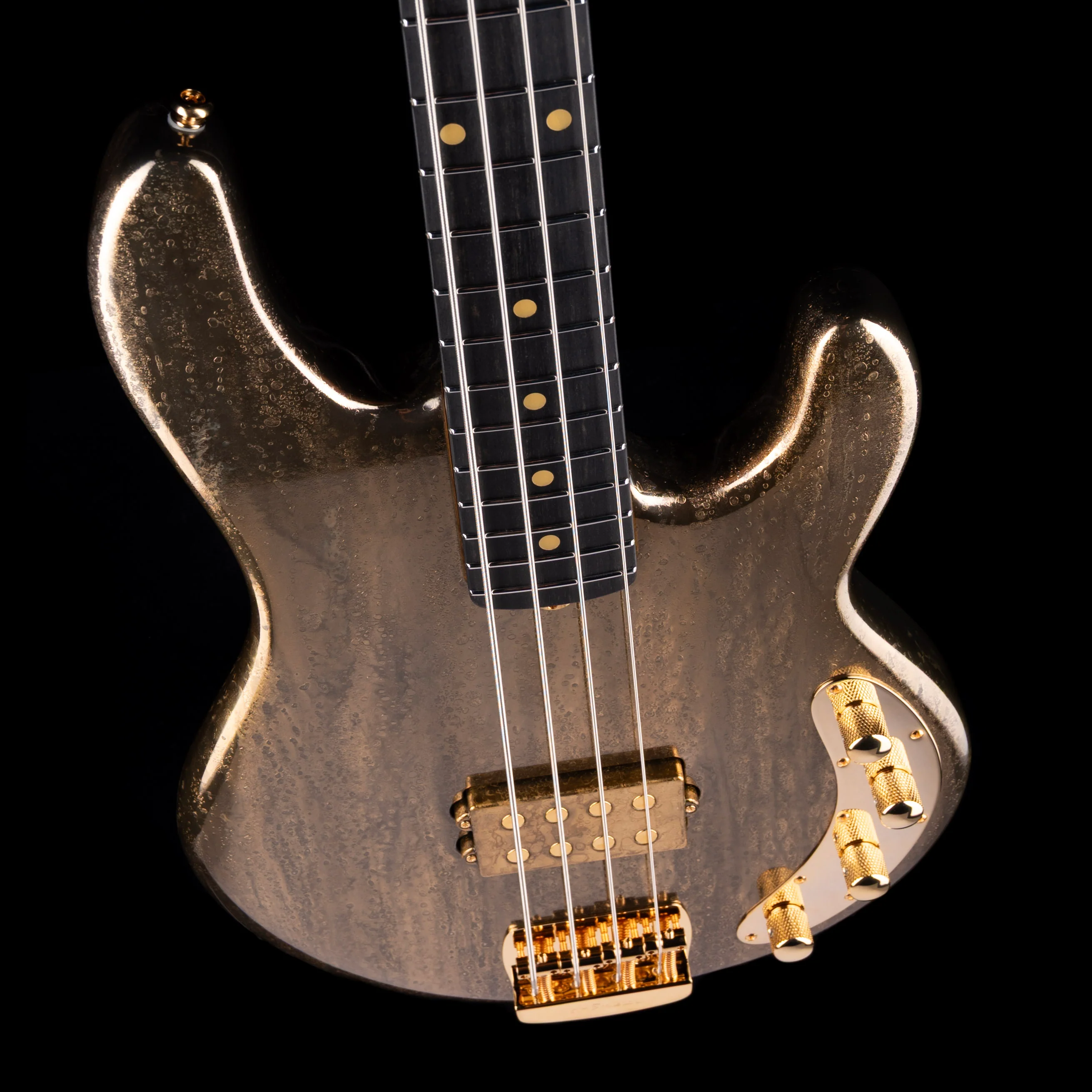 Ernie Ball Music Man Limited Edition 50th Anniversary StingRay Bass Molten Gold with Case - Image 3