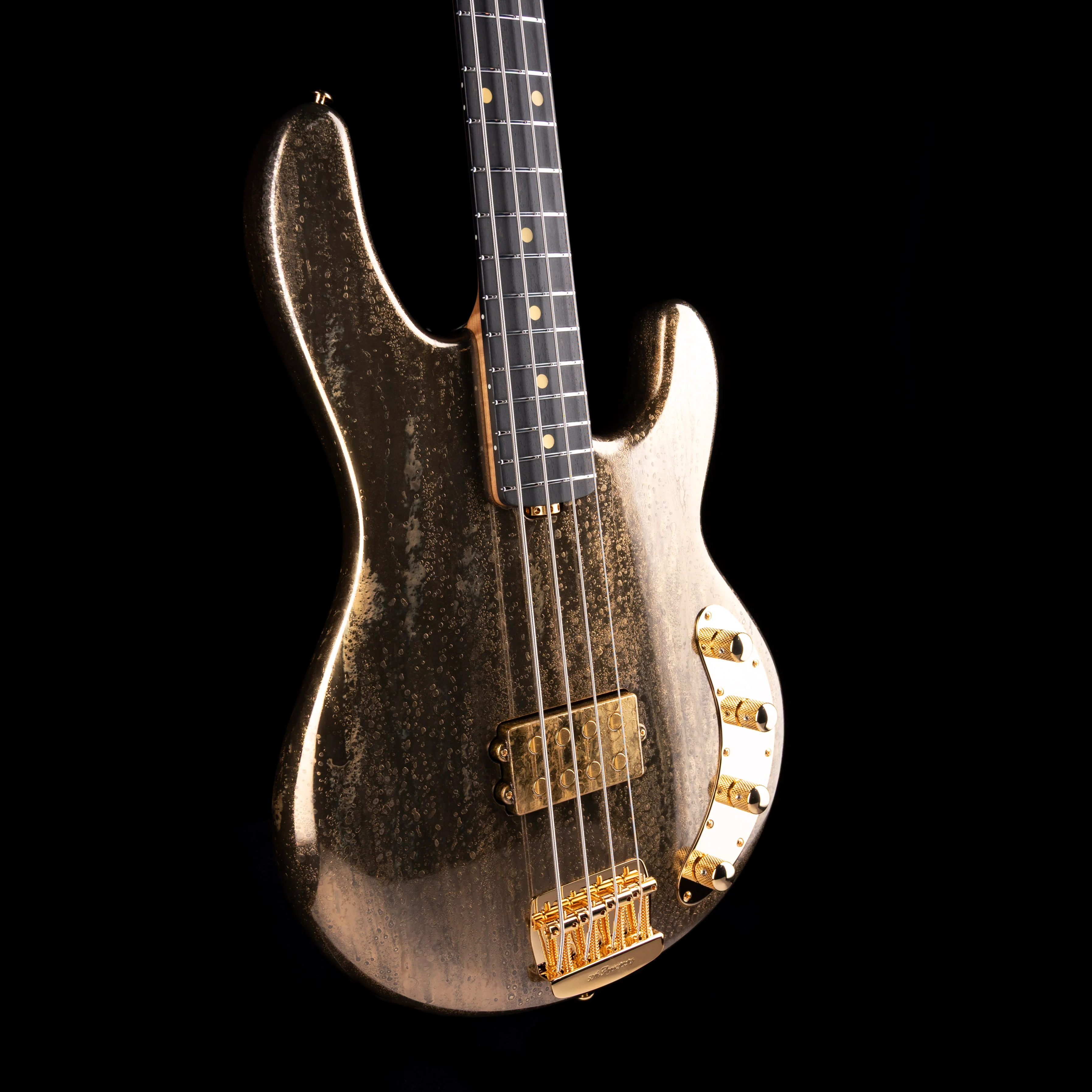 Ernie Ball Music Man Limited Edition 50th Anniversary StingRay Bass Molten Gold with Case - Image 6