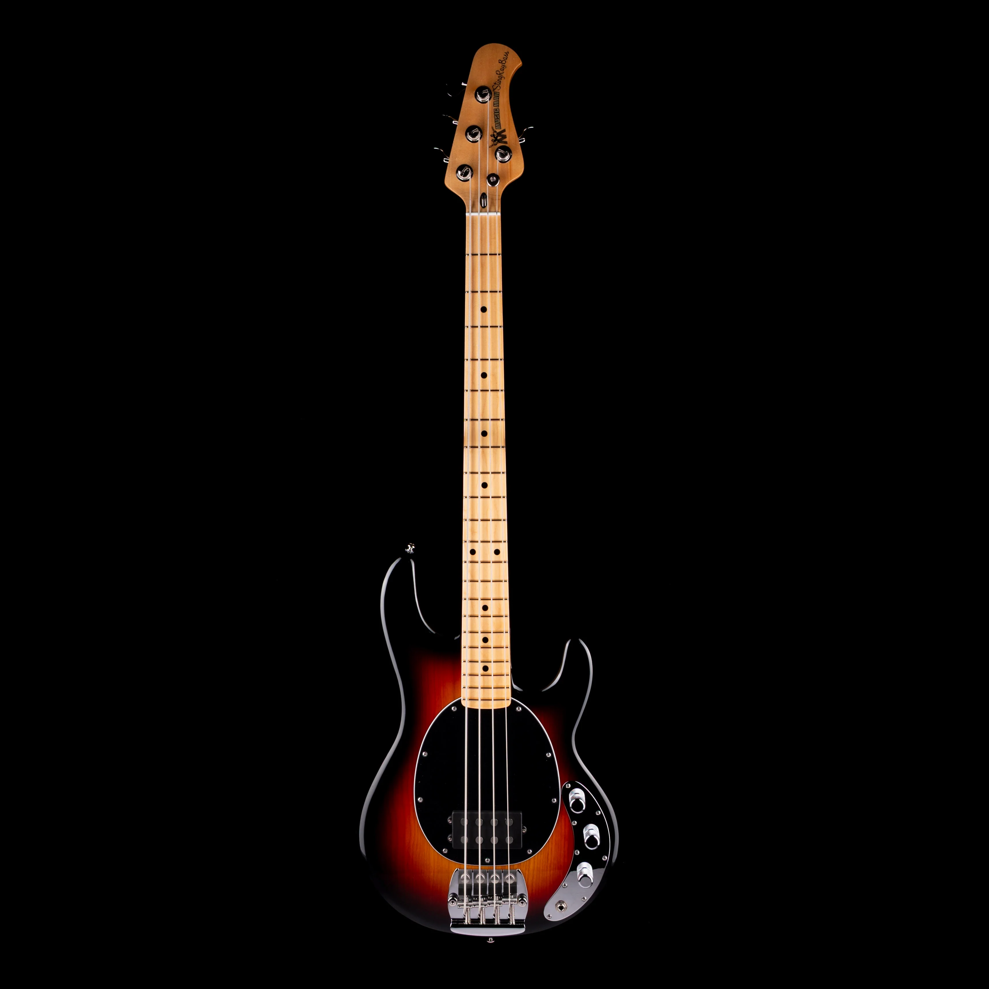 Ernie Ball Music Man Retro '70s StingRay Bass Vintage Sunburst with Case - Image 2