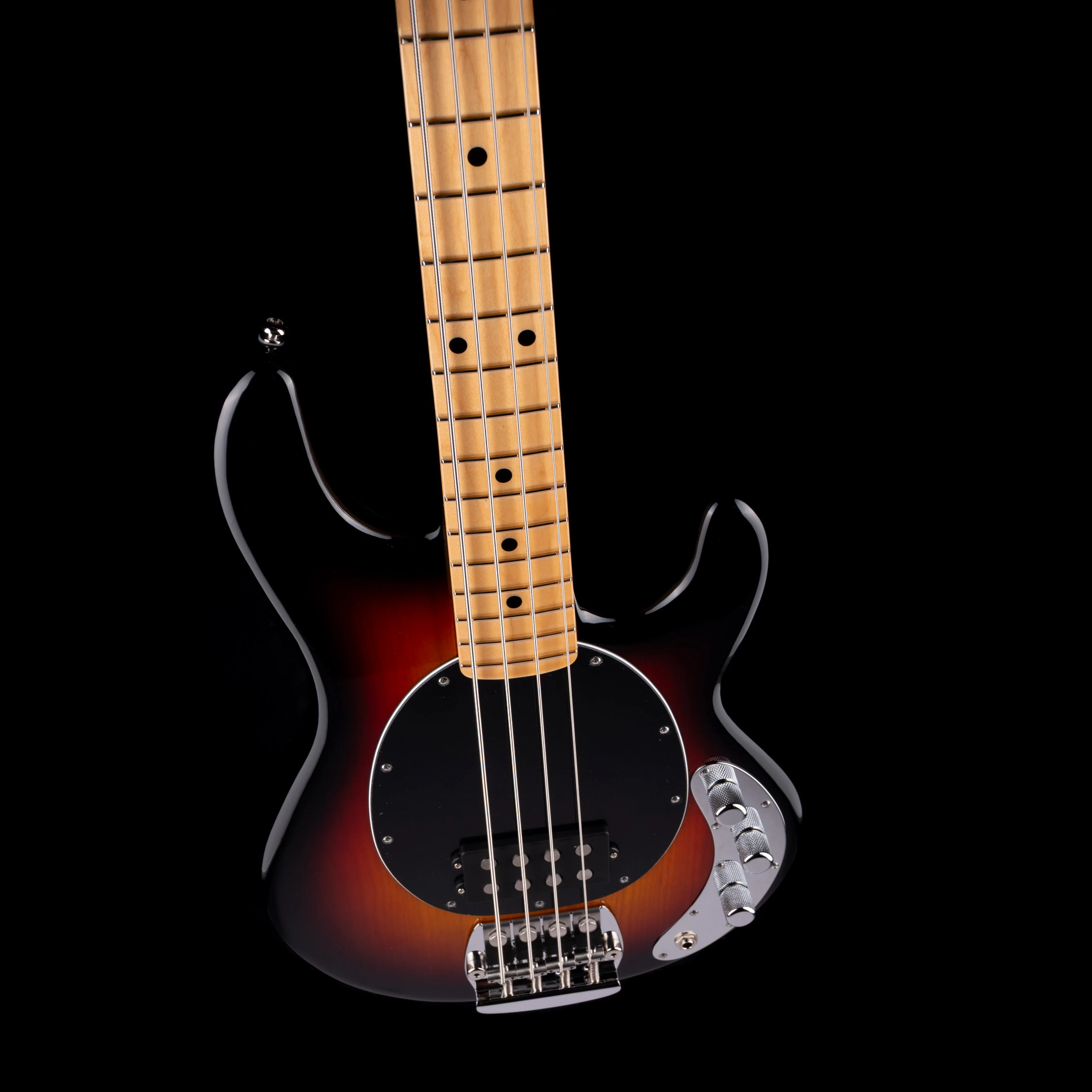Ernie Ball Music Man Retro '70s StingRay Bass Vintage Sunburst with Case - Image 3