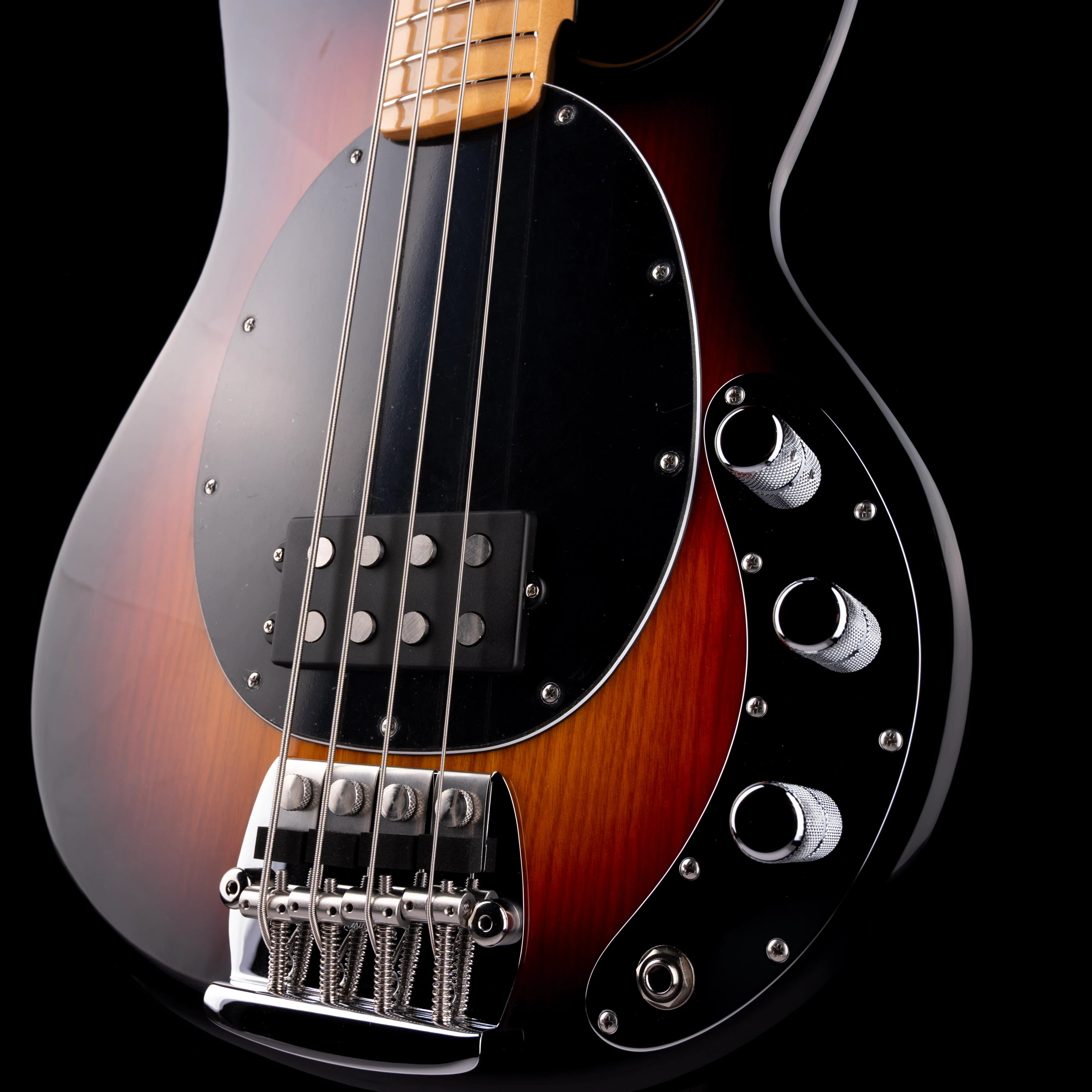 Ernie Ball Music Man Retro '70s StingRay Bass Vintage Sunburst with Case - Image 5