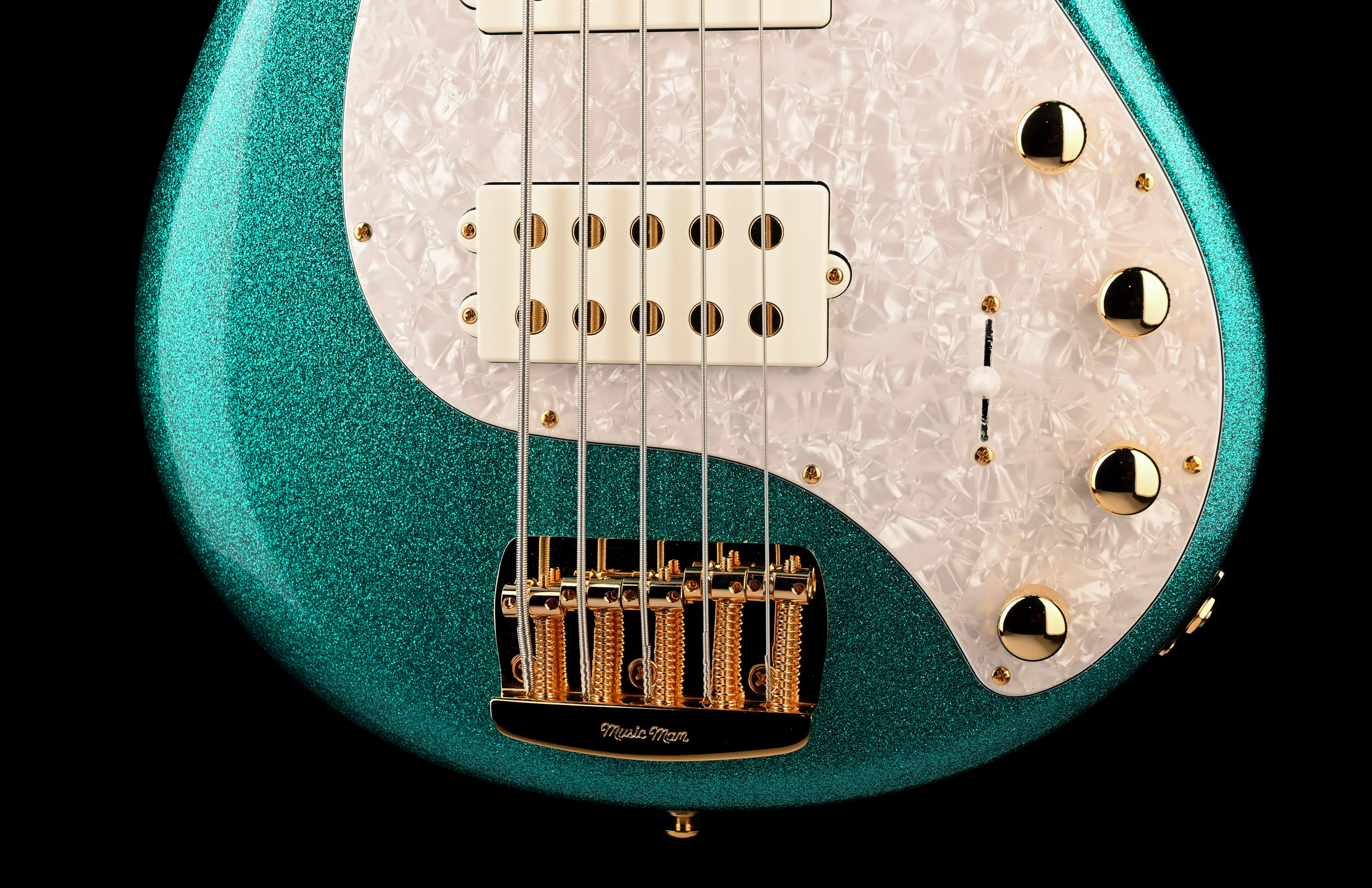 Ernie Ball Music Man StingRay Special 5 HH Bass Ocean Sparkle With Softshell Case - Image 5
