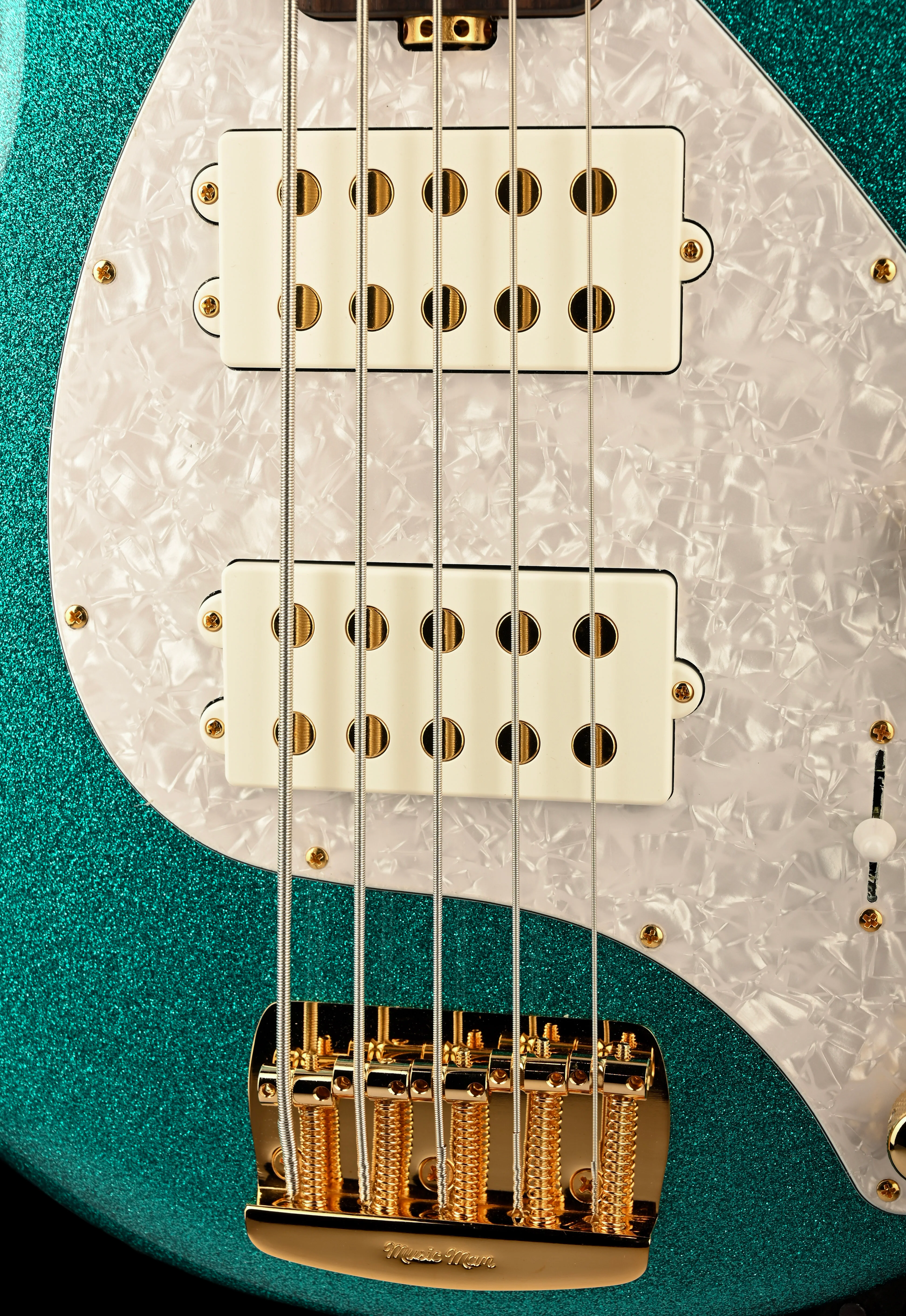 Ernie Ball Music Man StingRay Special 5 HH Bass Ocean Sparkle With Softshell Case - Image 7