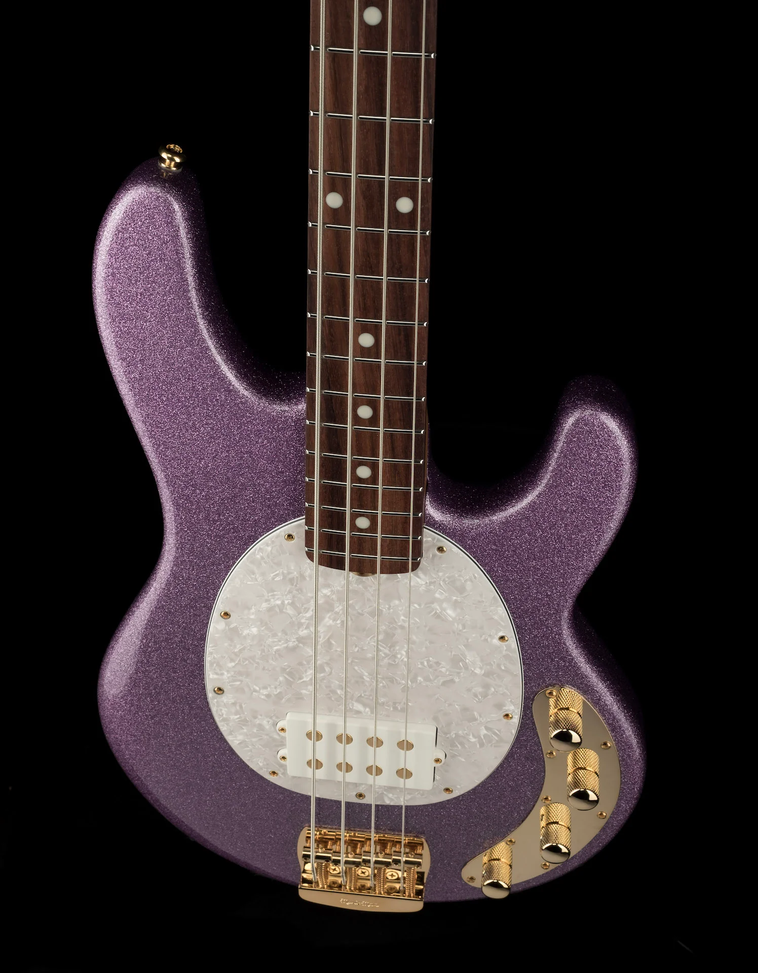 Ernie Ball Music Man StingRay Special Bass Amethyst Sparkle Roasted Maple With Case - Image 4