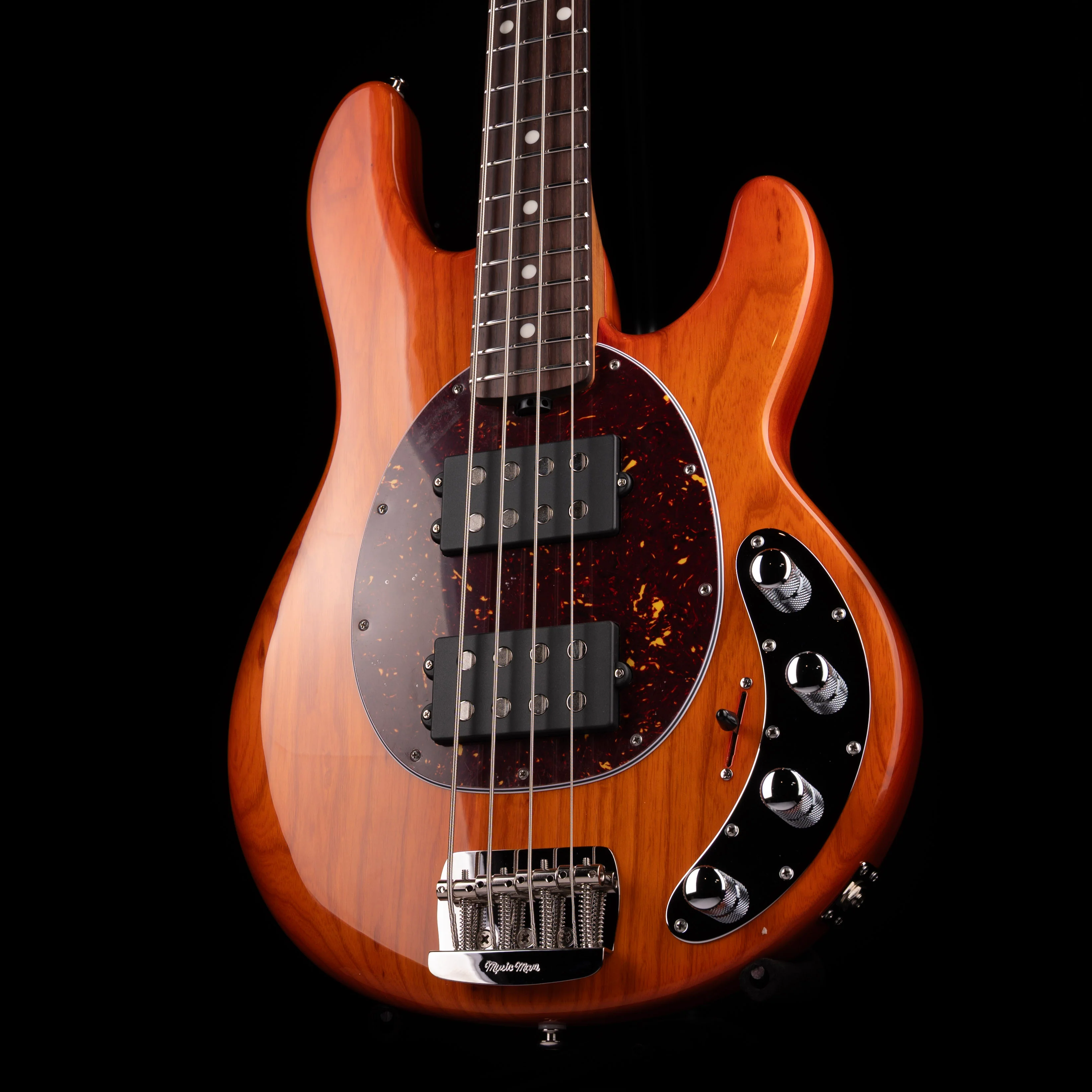 Ernie Ball Music Man Stingray Special HH Translucent Orange With Mono Case - Image 3