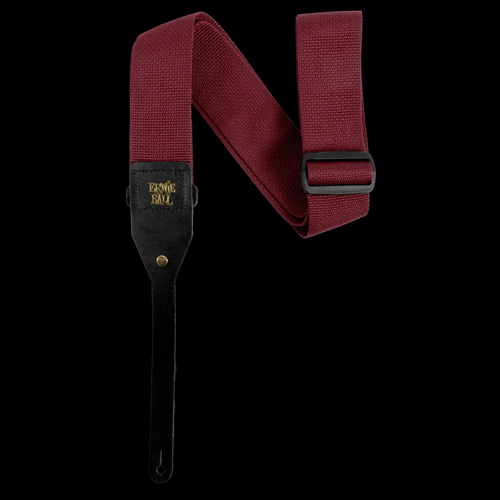 Ernie Ball Polypro Acoustic Guitar Strap - Burgundy - P05367 - Image 2