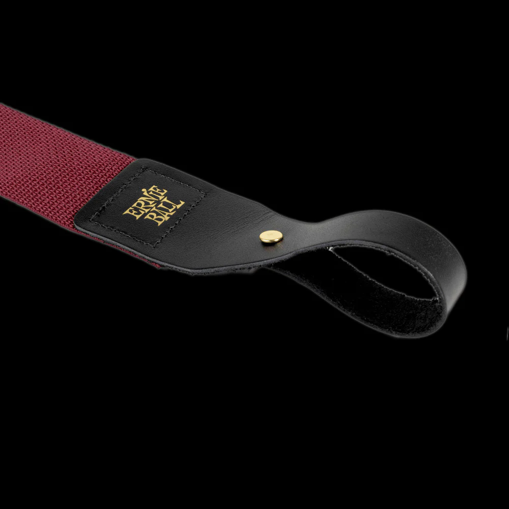 Ernie Ball Polypro Acoustic Guitar Strap - Burgundy - P05367 - Image 3