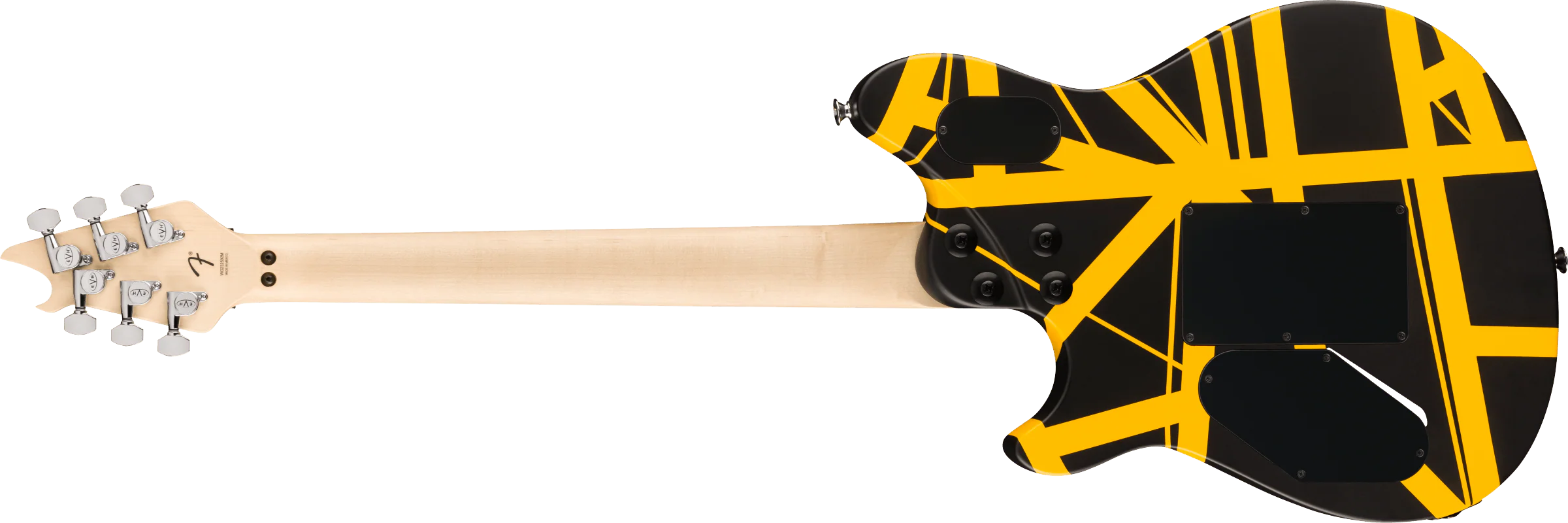 EVH Wolfgang Special Satin Striped Electric Guitar Satin Black and Yellow - Image 3