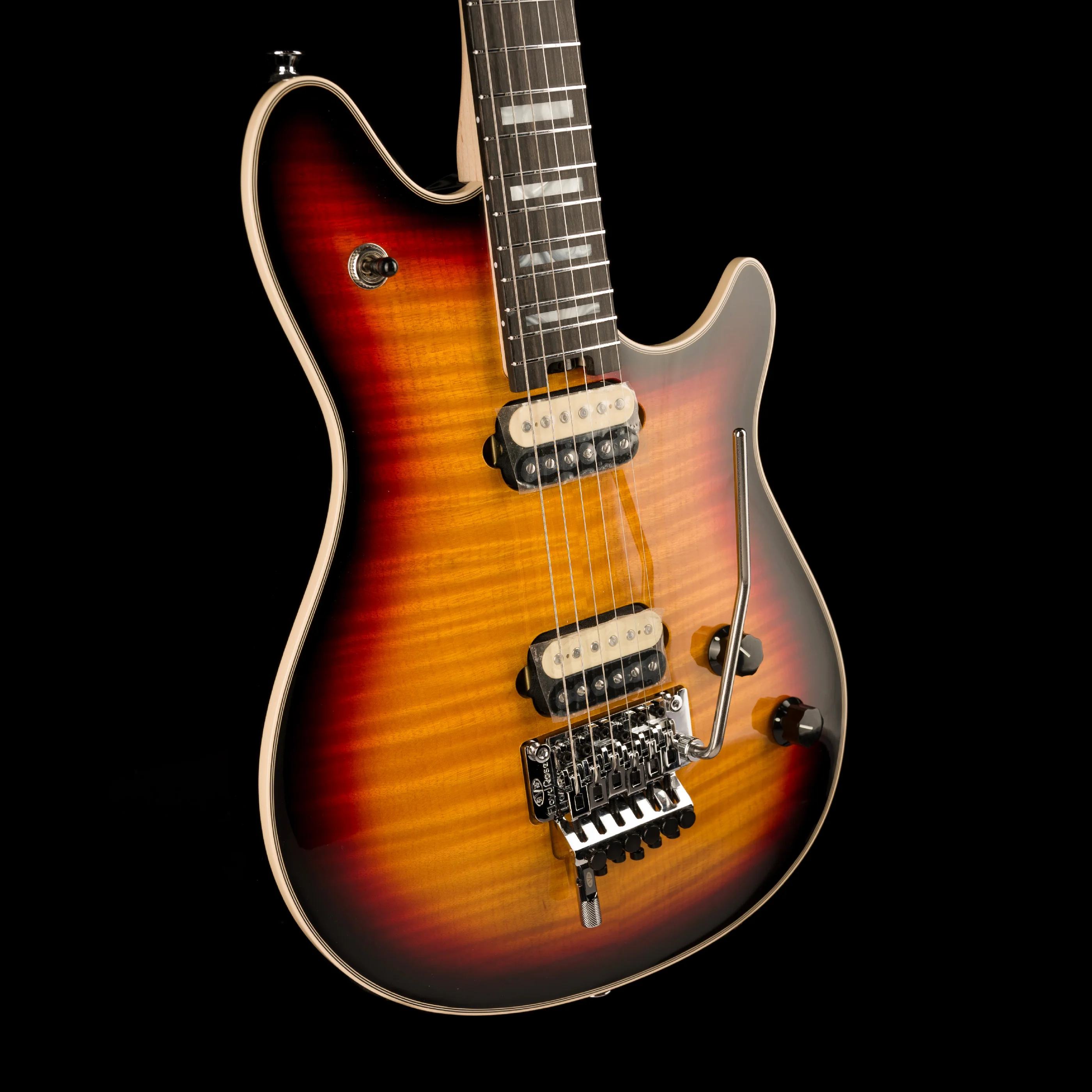 EVH Wolfgang USA 5A Flame Top 3-Tone Burst with Case - Image 10