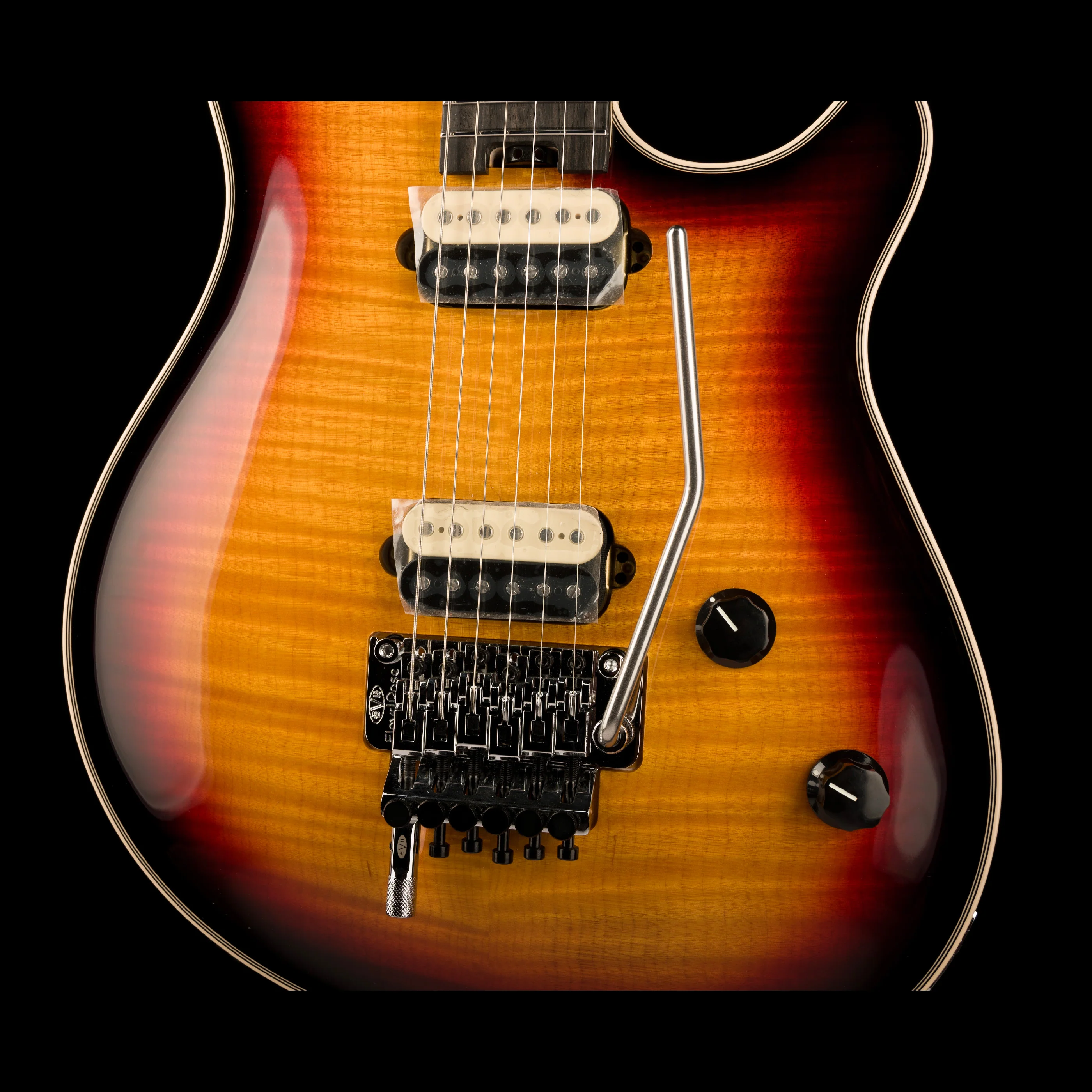 EVH Wolfgang USA 5A Flame Top 3-Tone Burst with Case - Image 6