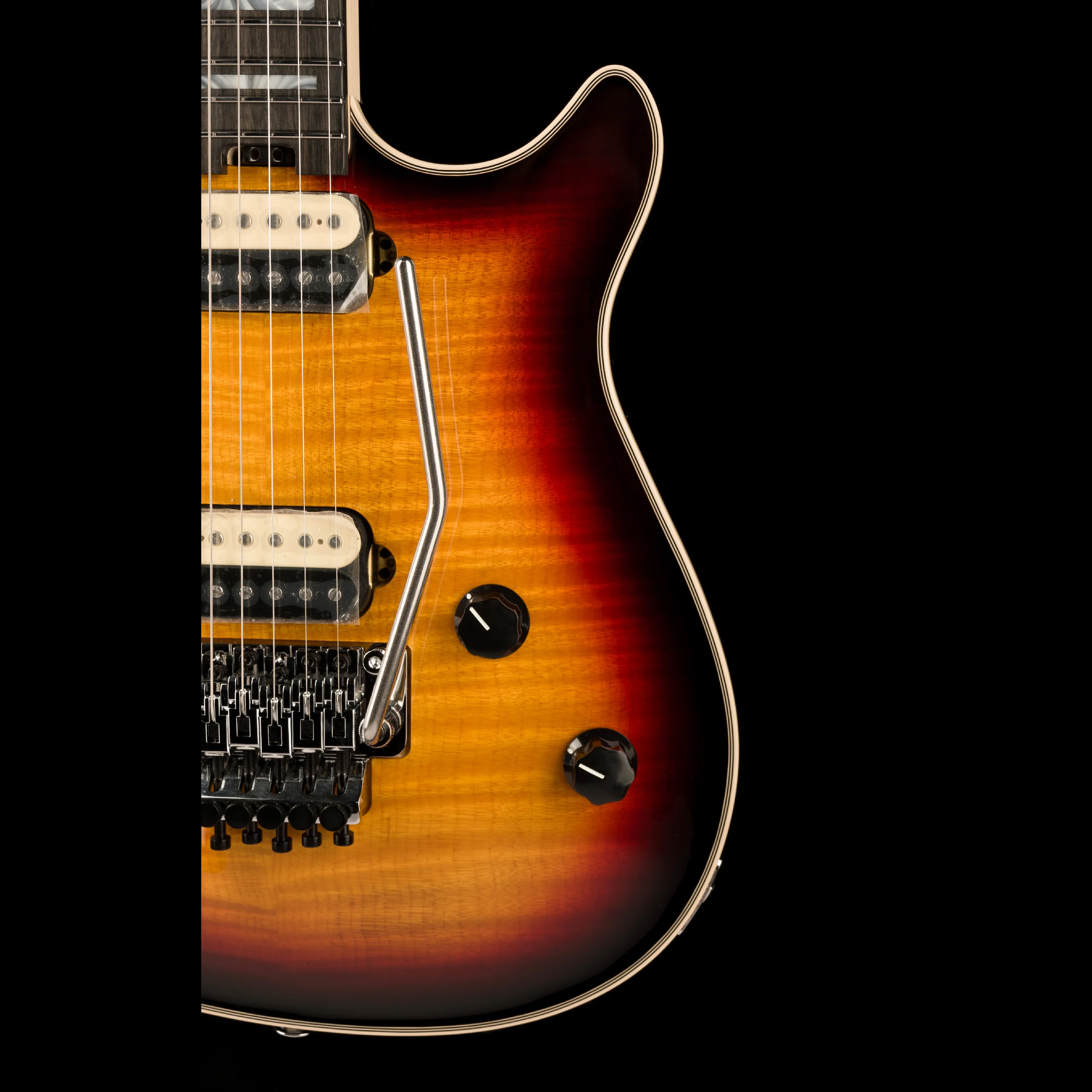 EVH Wolfgang USA 5A Flame Top 3-Tone Burst with Case - Image 7