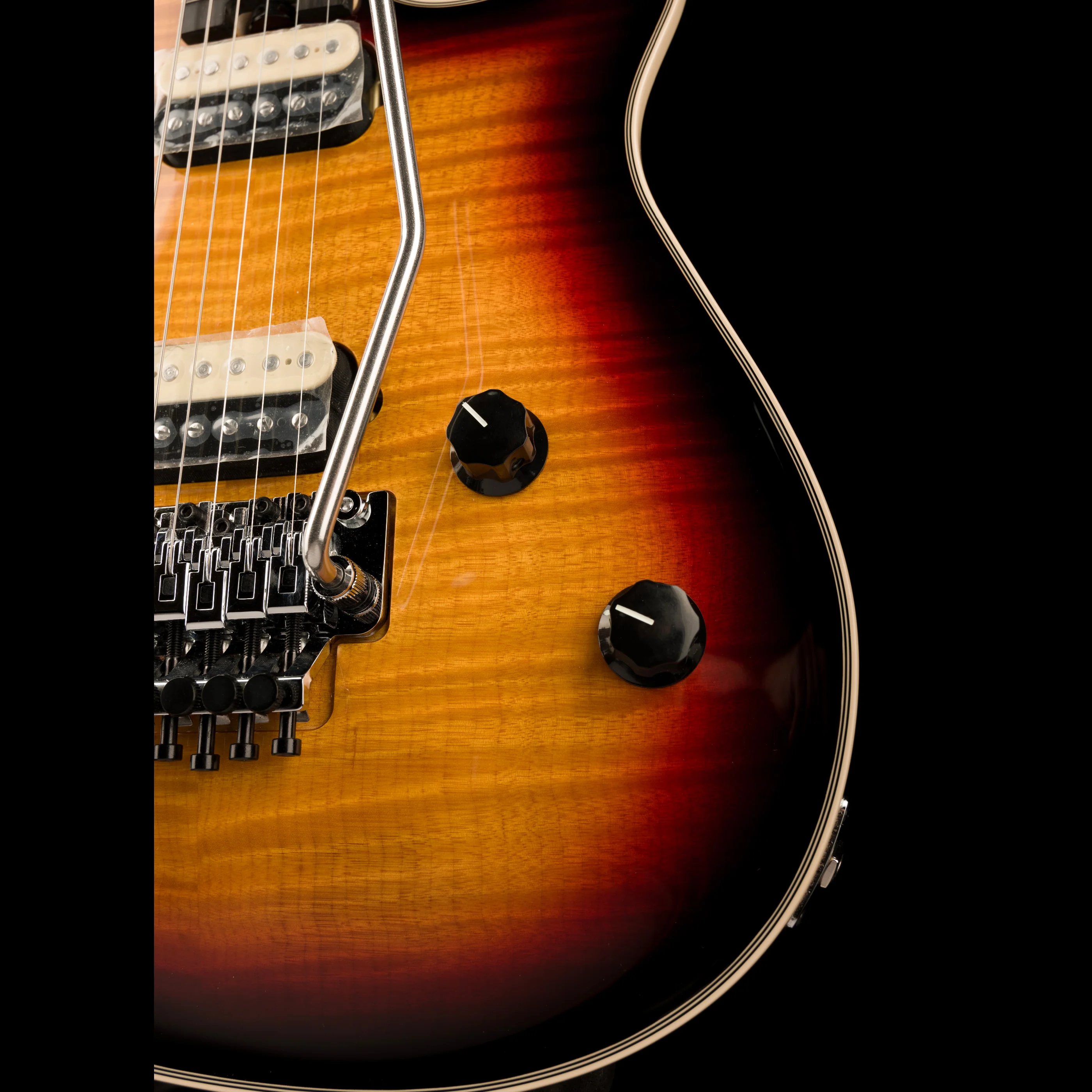 EVH Wolfgang USA 5A Flame Top 3-Tone Burst with Case - Image 9