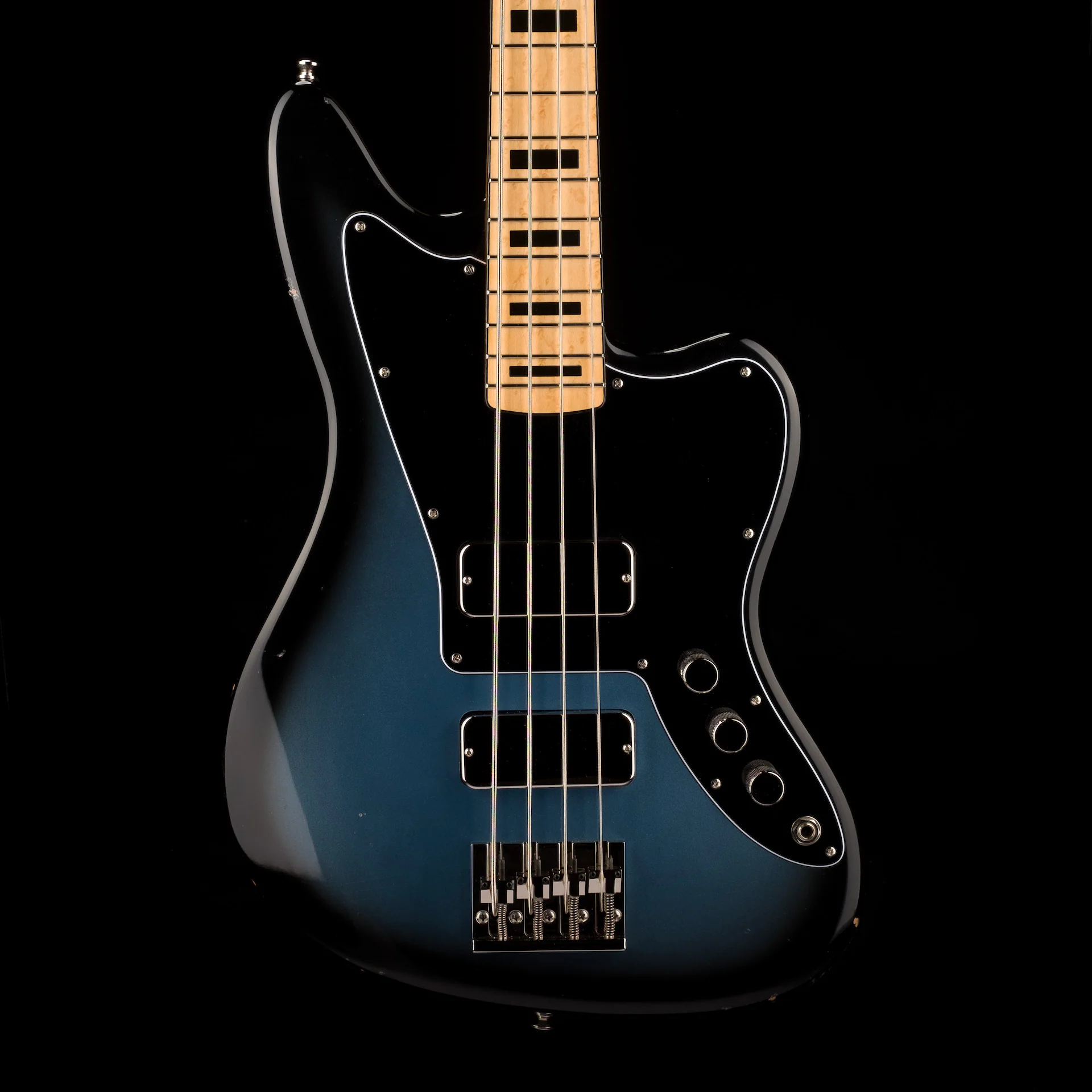 Fano Alt de Facto JM4 Bass Pelham Blue Burst Light Distress with Case