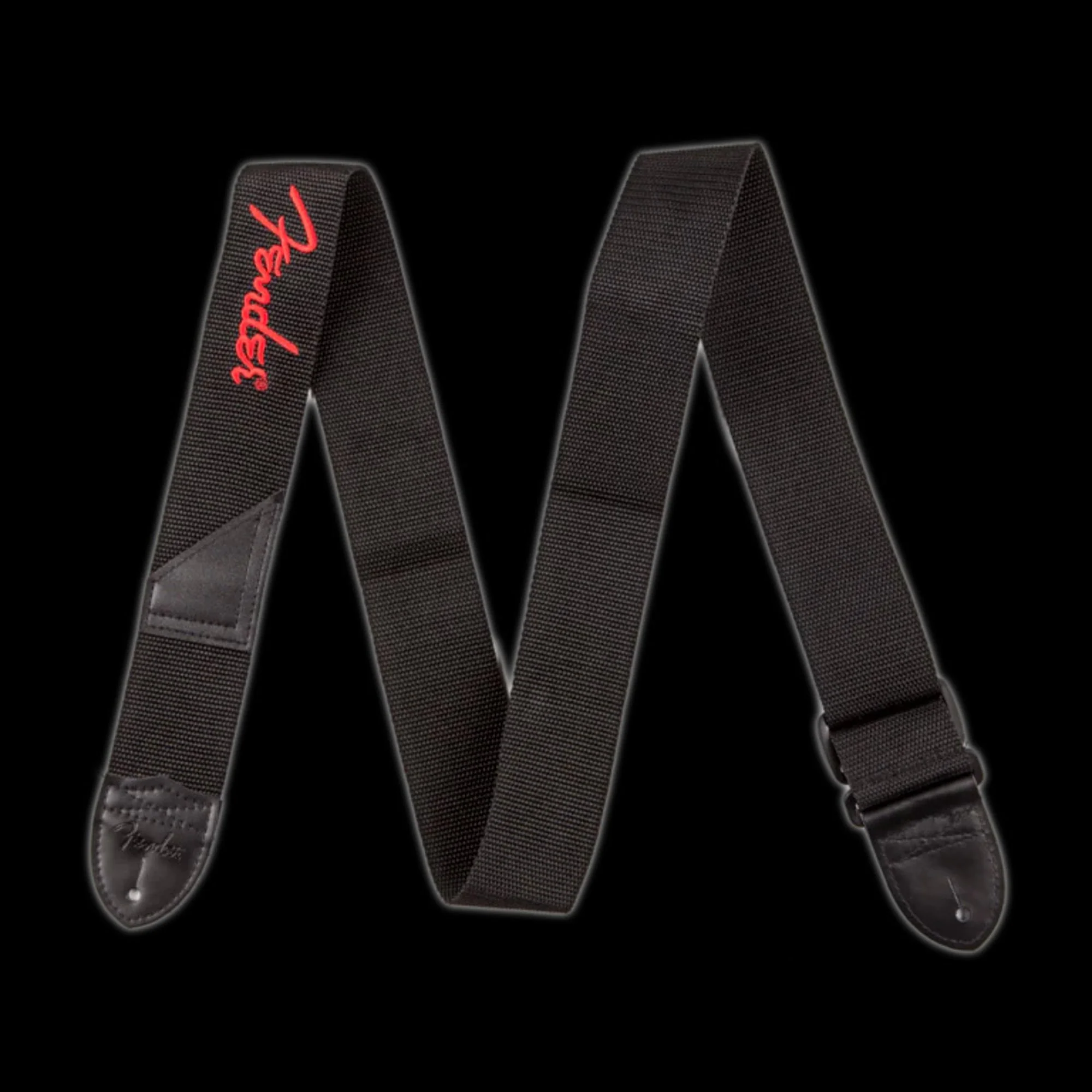 Fender 2" Black Poly Red Fender
