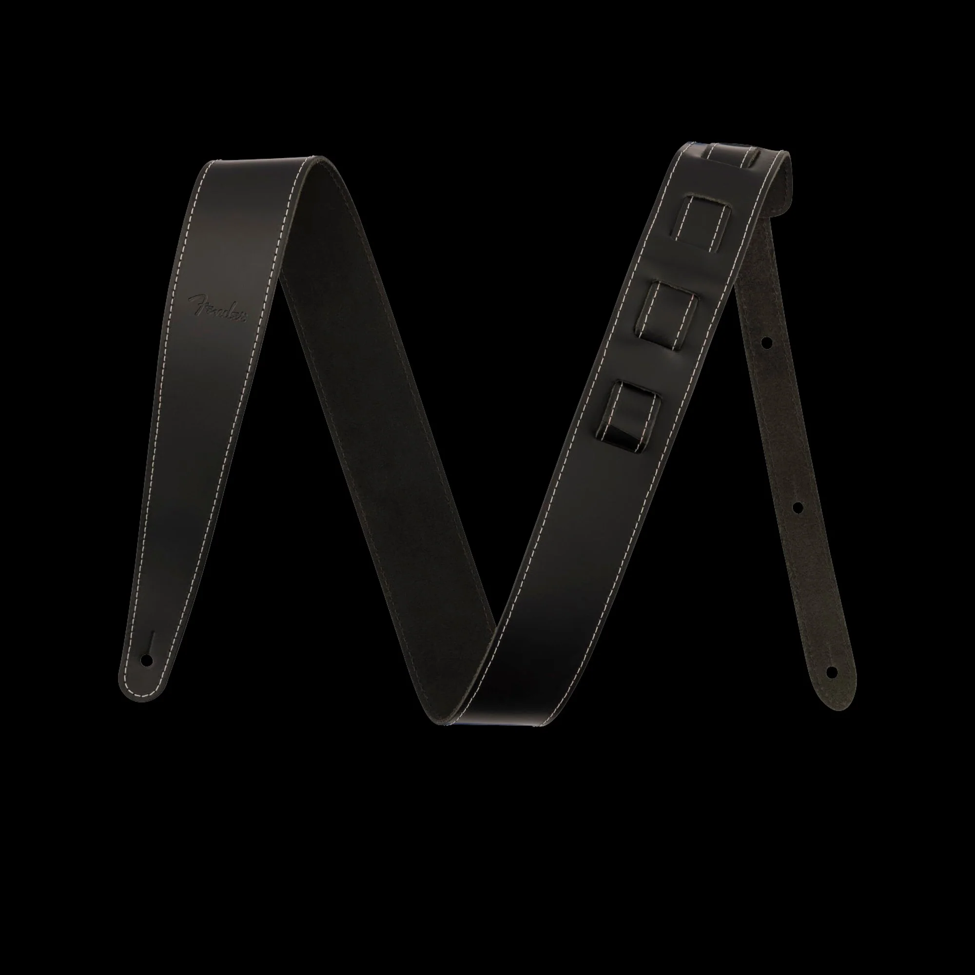 Fender 2" Essentials Leather Strap Black