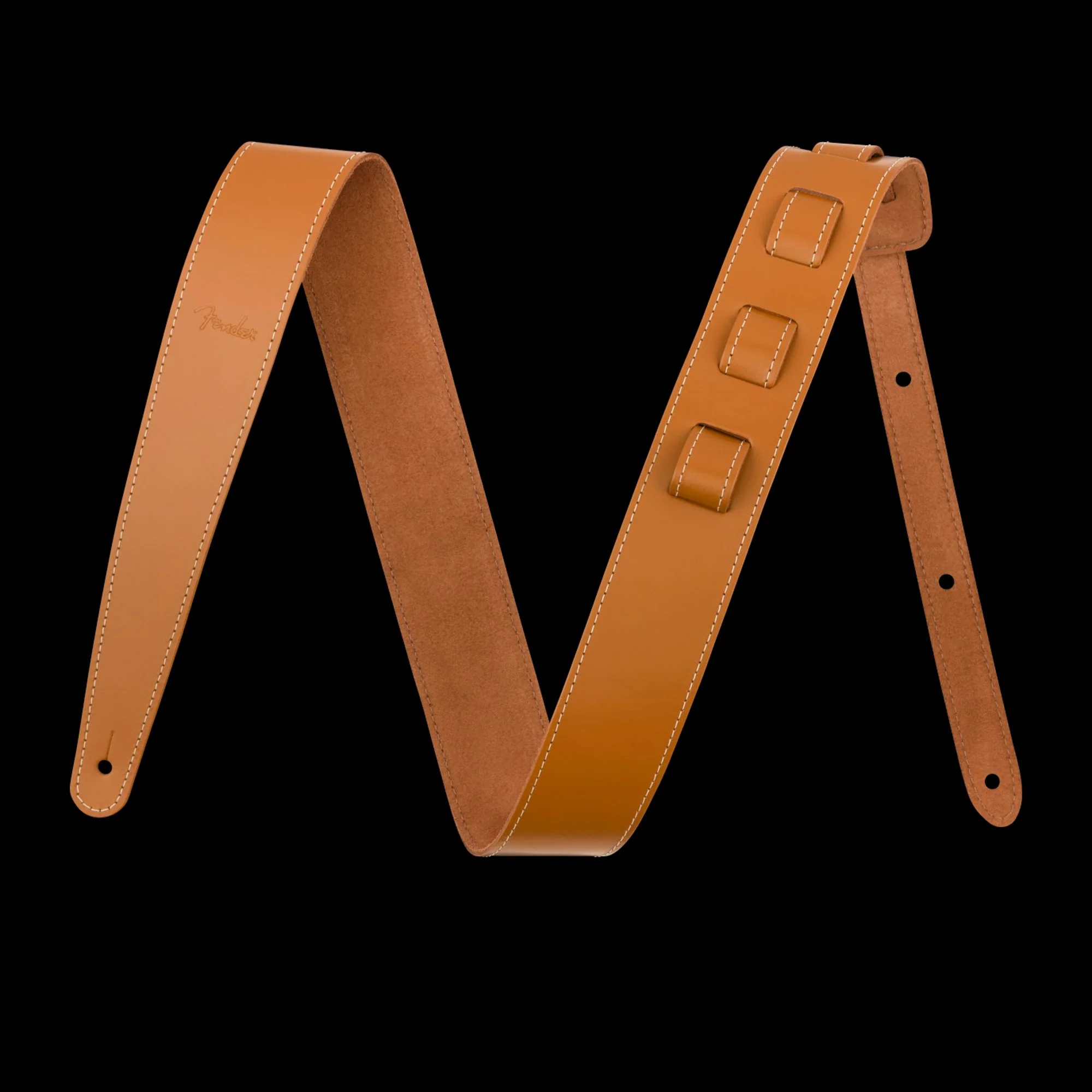 Fender 2" Essentials Leather Strap Tan