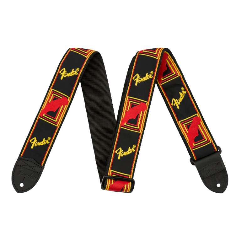 Fender 2" Monogrammed Black/Yellow/Red