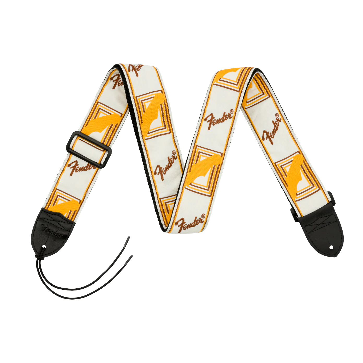 Fender 2" Monogrammed Strap White/Brown/Yellow